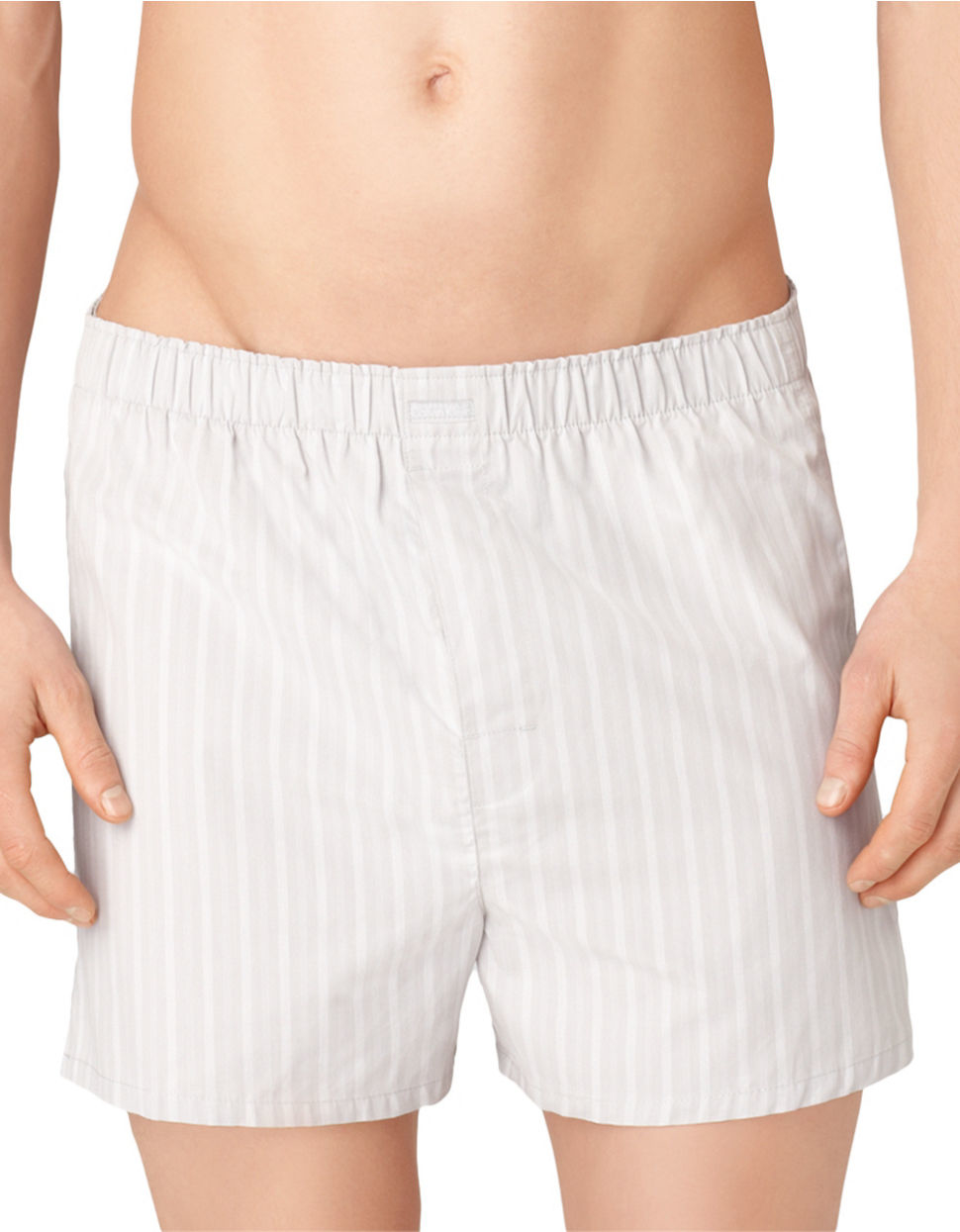 Calvin Klein Cotton Three-pack Woven Boxer Shorts Set in White for Men ...