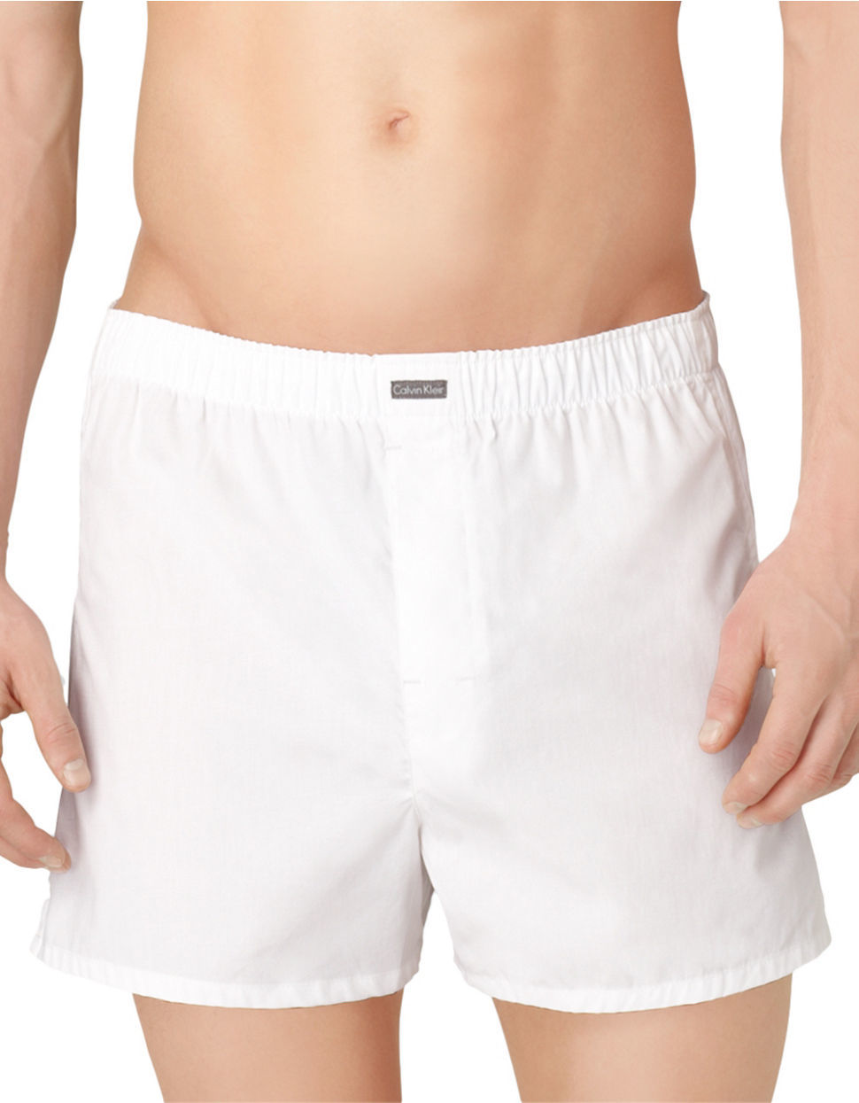 Calvin Klein Cotton Three-pack Woven Boxer Shorts Set in White for Men ...