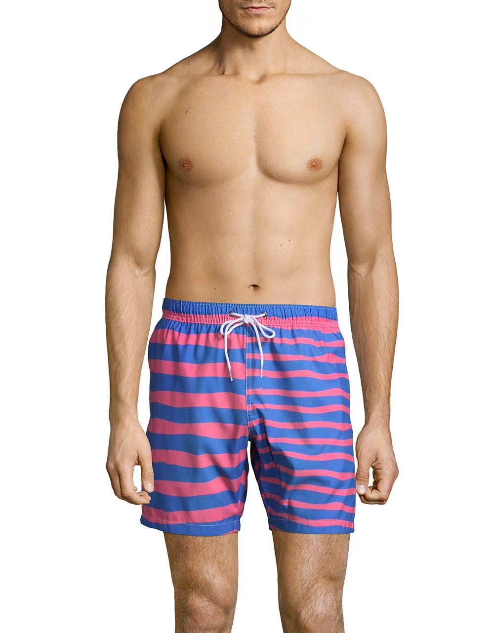 Lyst Boardies Striped Swim Shorts in Blue for Men