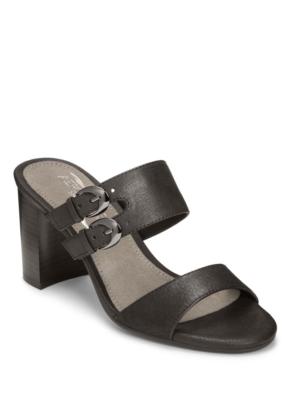 aerosoles black flat sandals