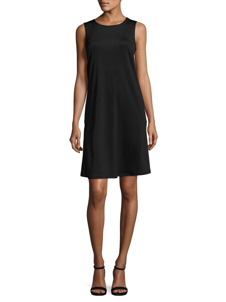 Nipon boutique Knit Shift Dress in Black | Lyst