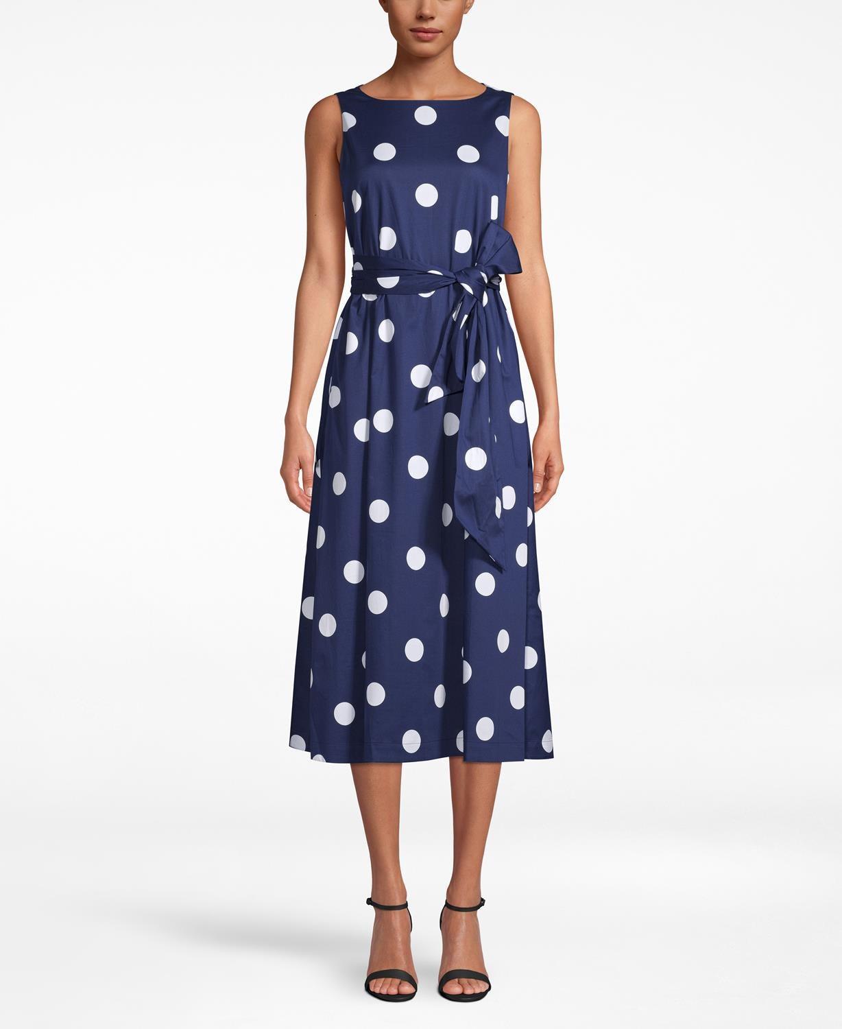 anne klein dot print midi dress