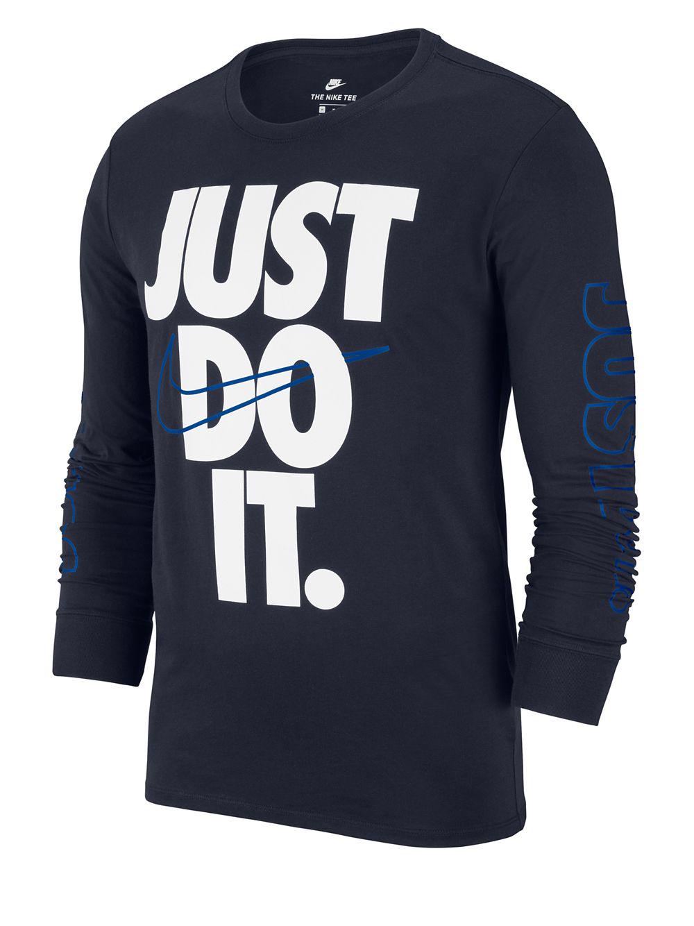 Nike Graphic Cotton Tee in Blue for Men - Lyst