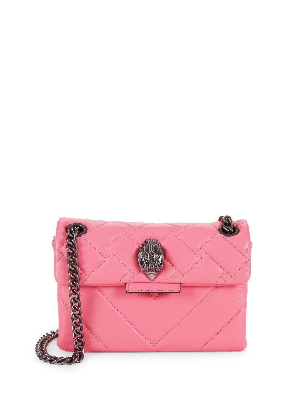Kurt Geiger Mini Kensington Quilted Leather Shoulder Bag in Pink - Lyst
