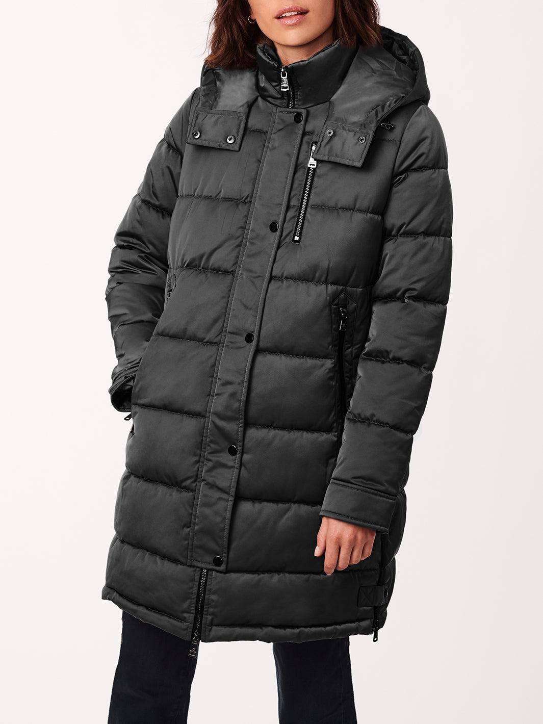 Bernardo Shiny Twill Heavy Weight Coat in Black Lyst