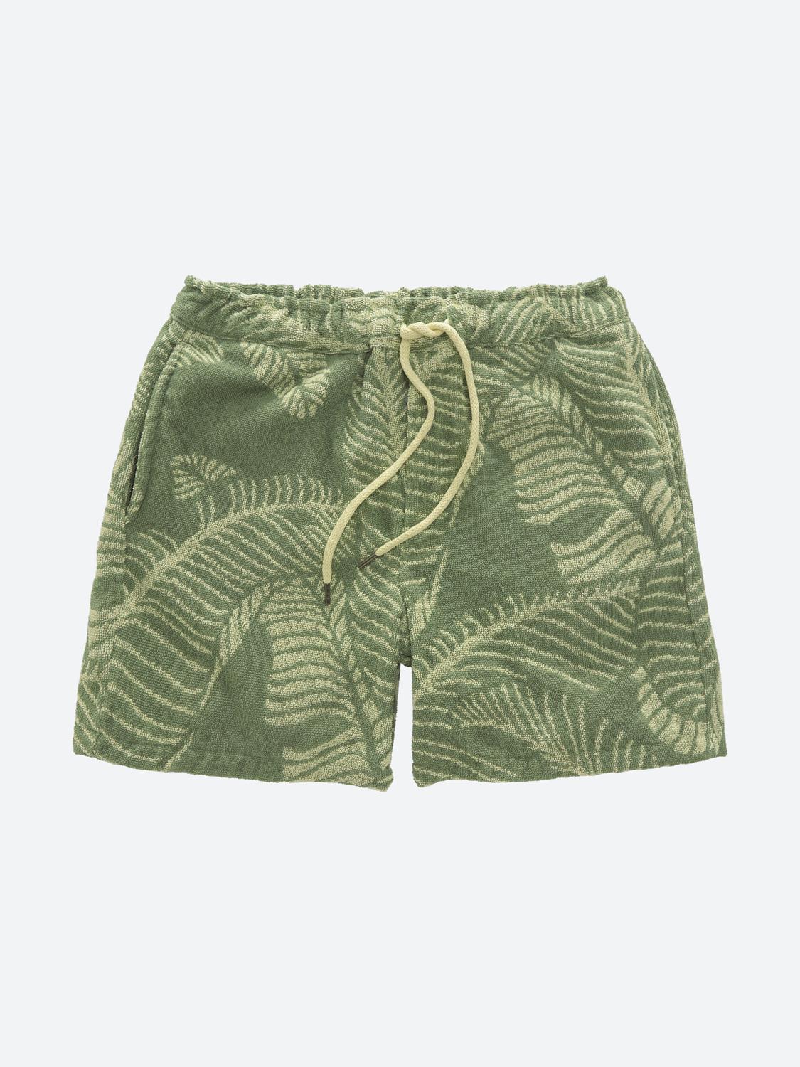 Oas Banana Leaf Terry Shorts in Green for Men Lyst