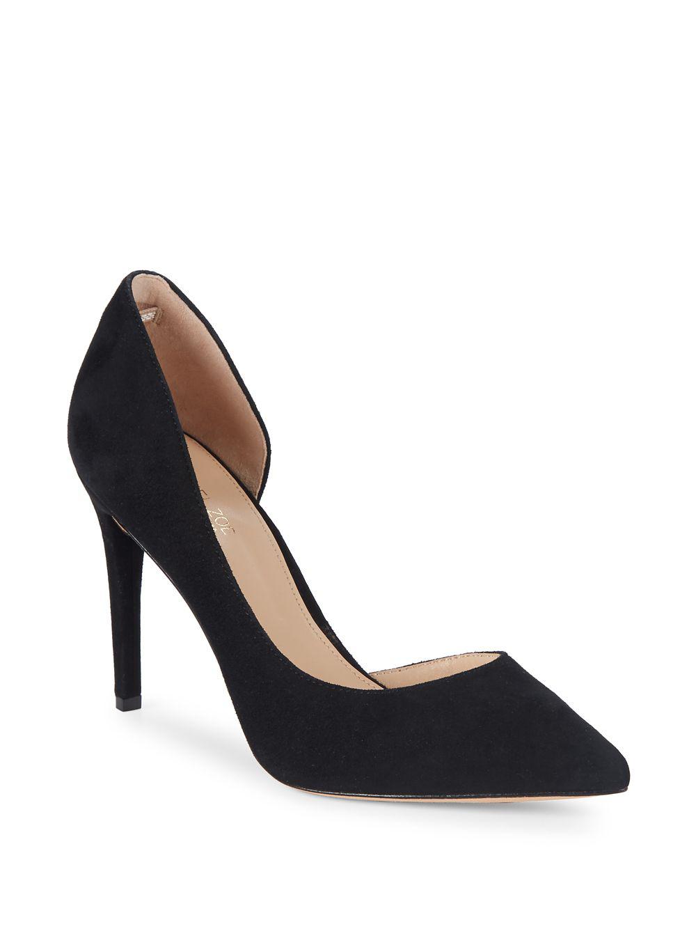 Rachel Zoe London Point Toe Suede Pumps in Black - Lyst