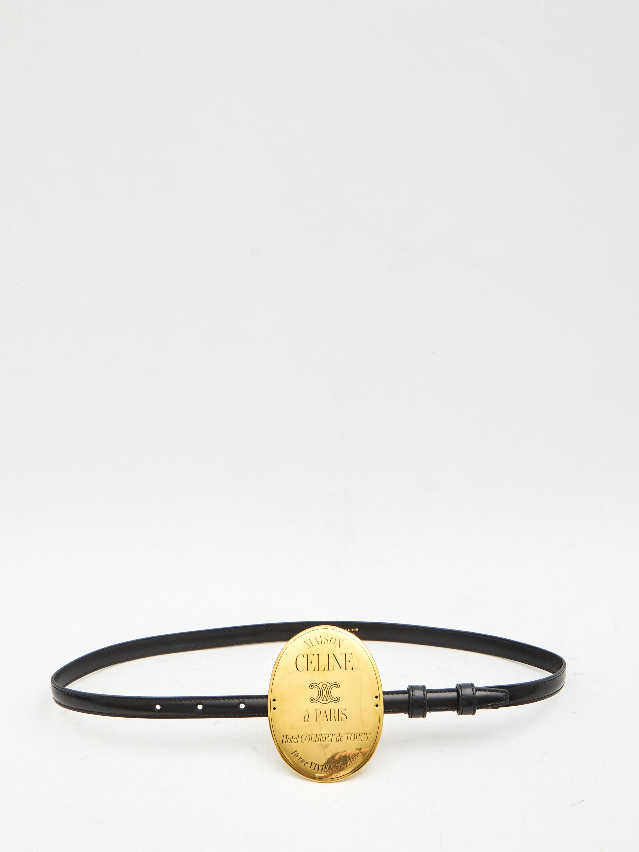 Celine Teen Maison Belt in White | Lyst