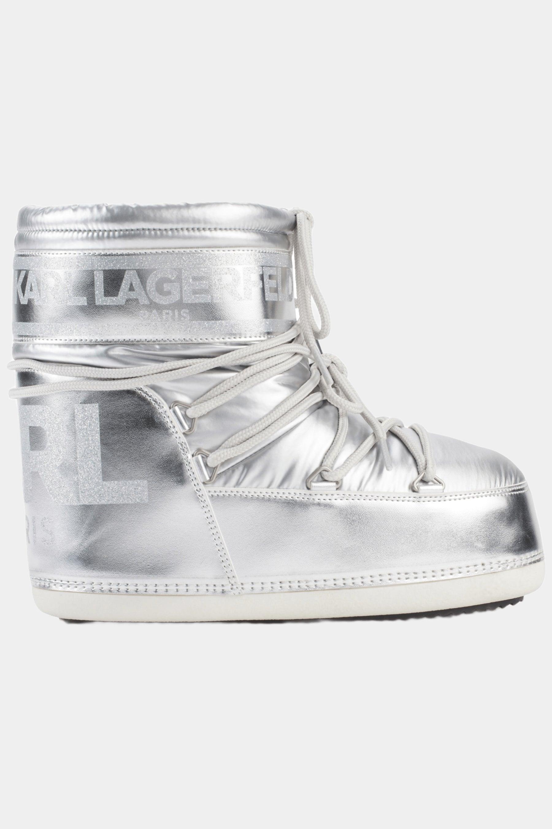 karl lagerfeld silver boots