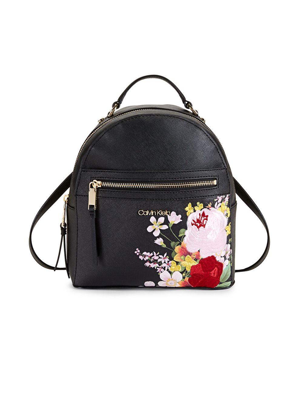 calvin klein floral backpack