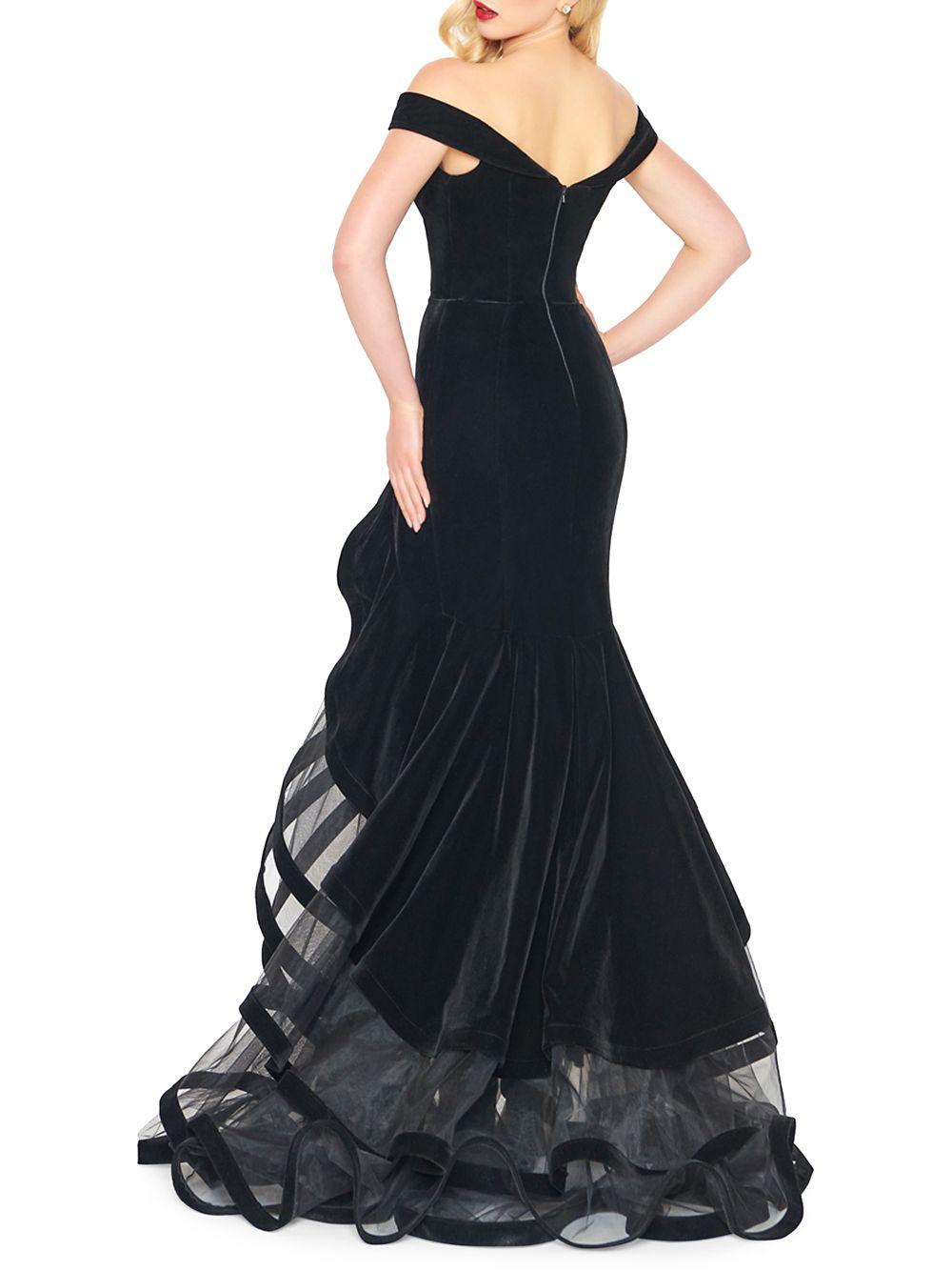 mac duggal velvet dress
