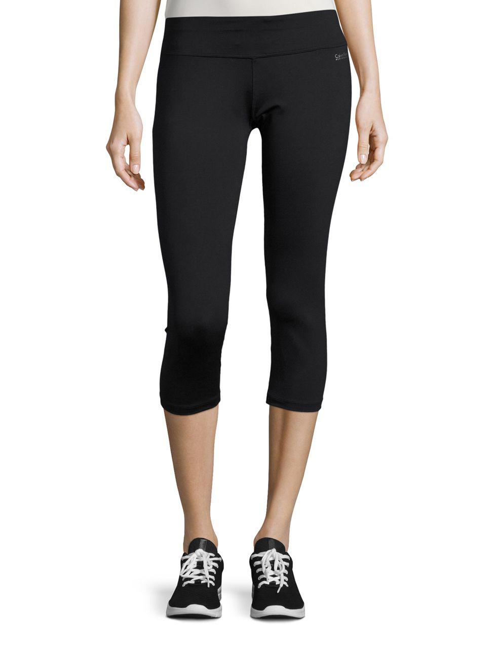 Calvin Klein Synthetic Athletic Mid-rise Capri Leggings in Black - Lyst