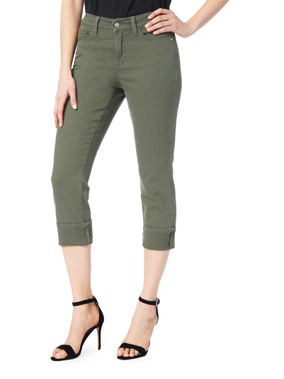 Lyst Nydj Fivepocket Capri Pants in Green