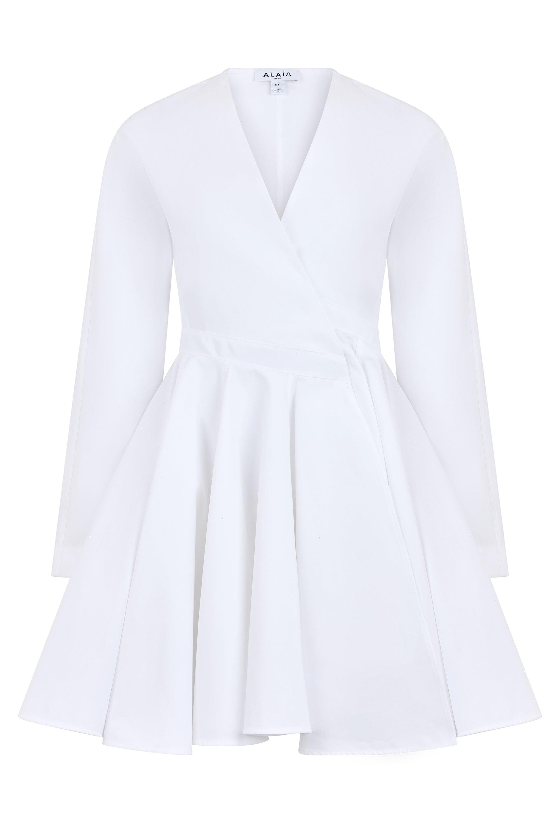 white flowy wrap dress Cap Sleeve Wrap Dress