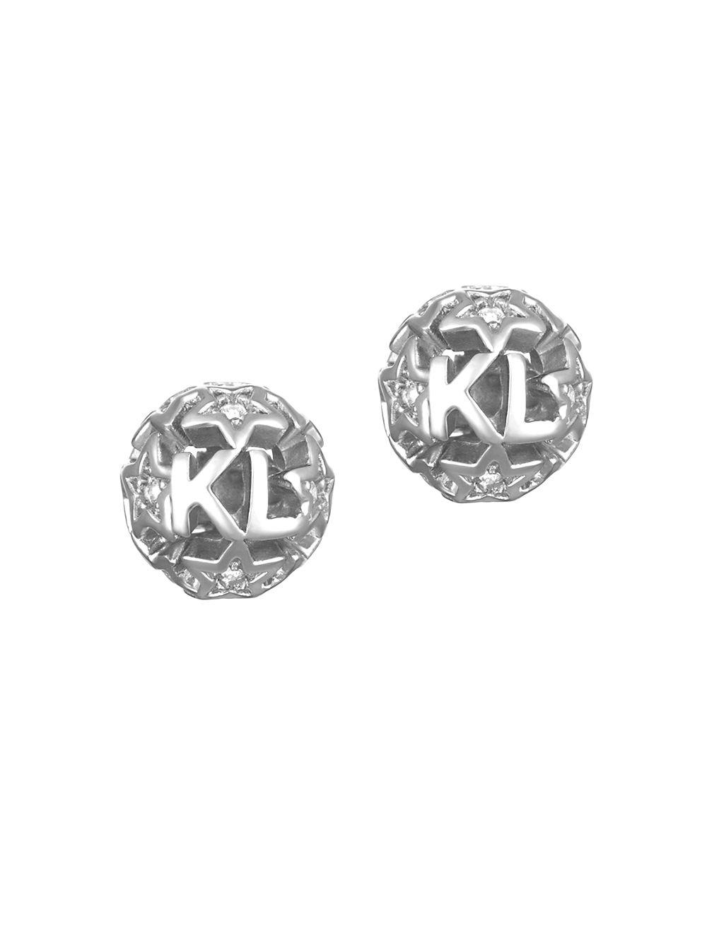 Lyst Karl Lagerfeld Star Ball Swarovski Crystal And Karl Lagerfeld Women S Metallic Star Ball Swarovski Crystal And Earrings