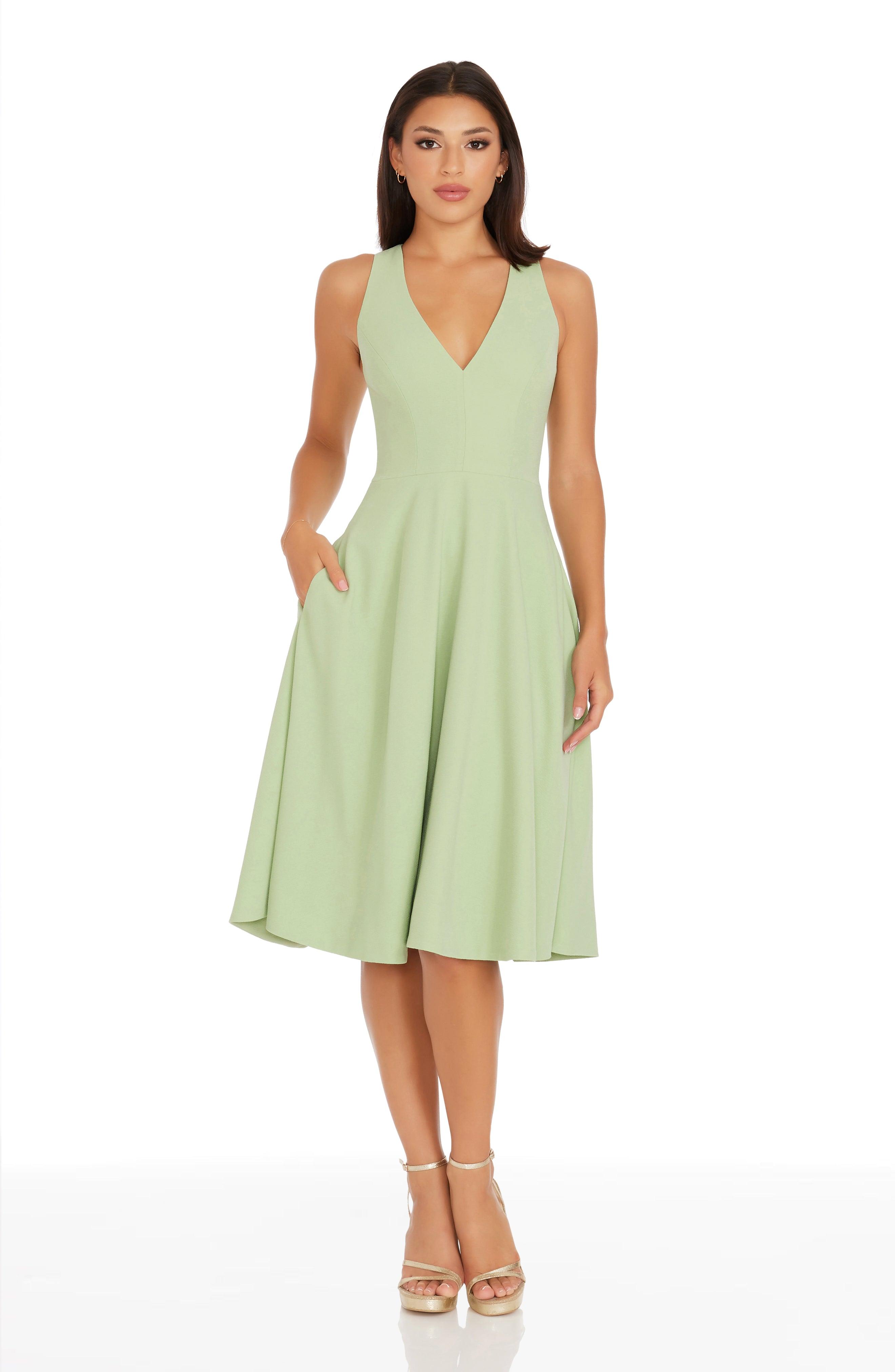 Green Dress the Population Dresses for Women | Lyst