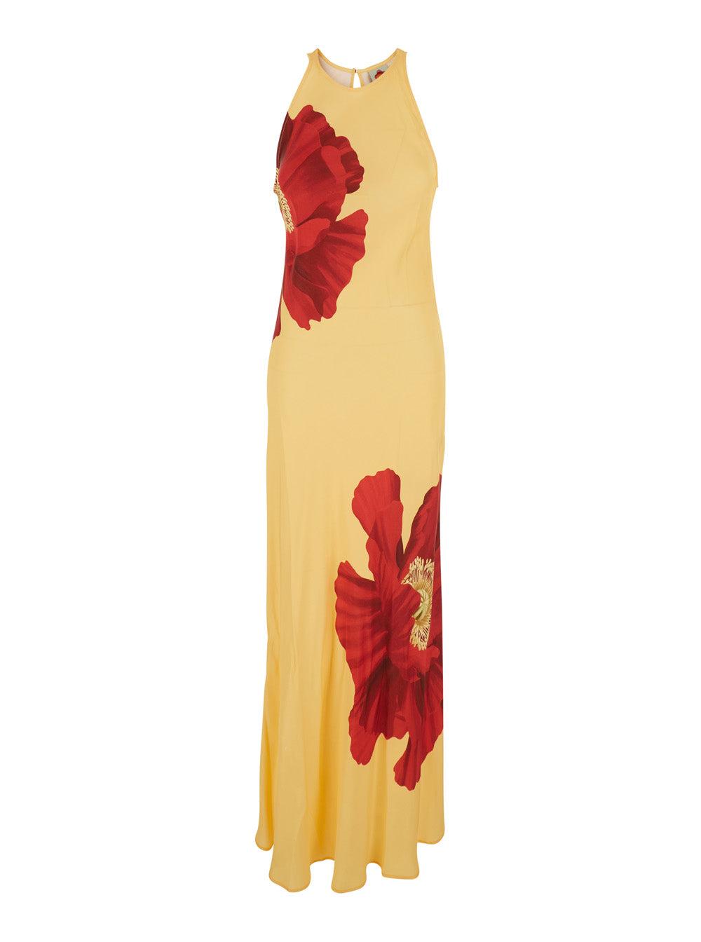 maje sequin embroidered dress Soft Blue Marcelle Maxi Dress – FARM Rio main image 0