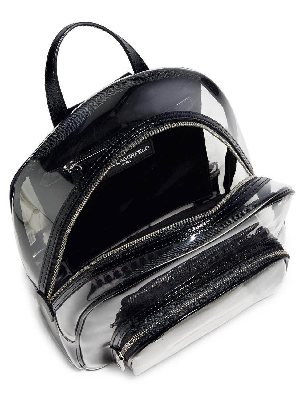 karl lagerfeld clear backpack