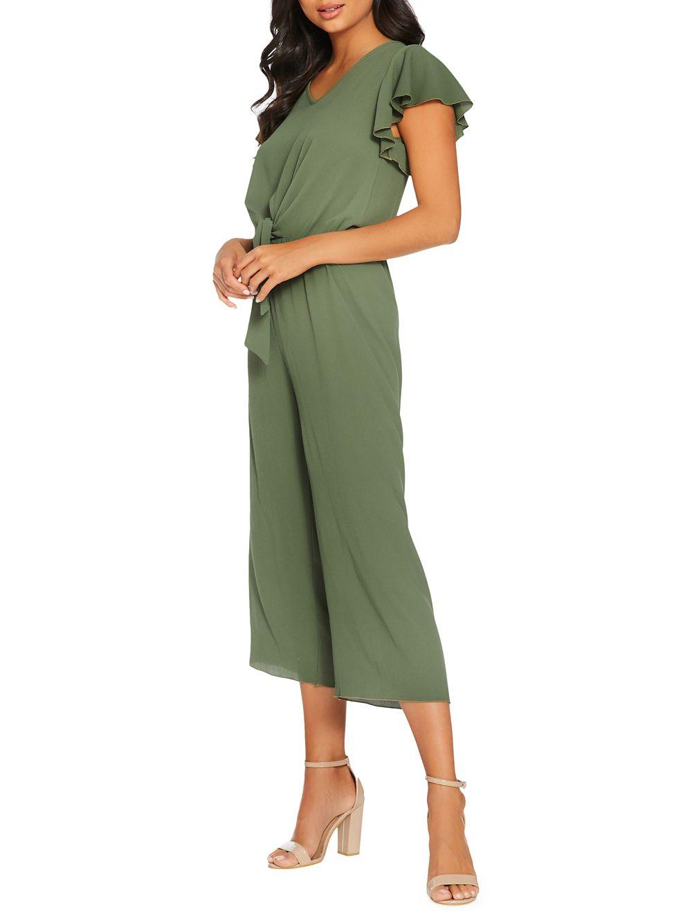 quiz ruffle jumpsuit
