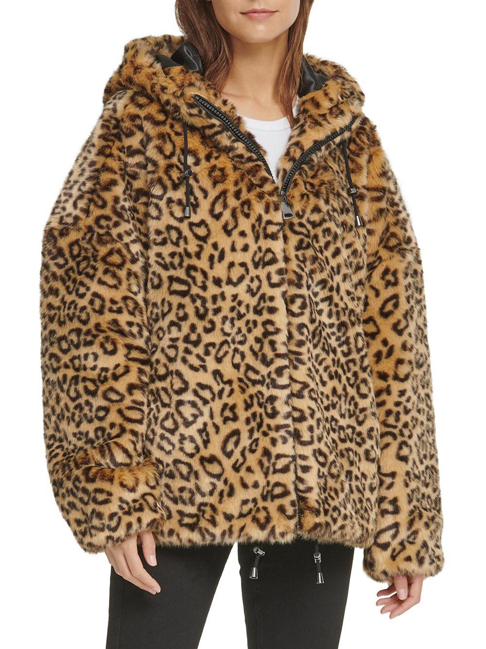 hooded leopard jacket