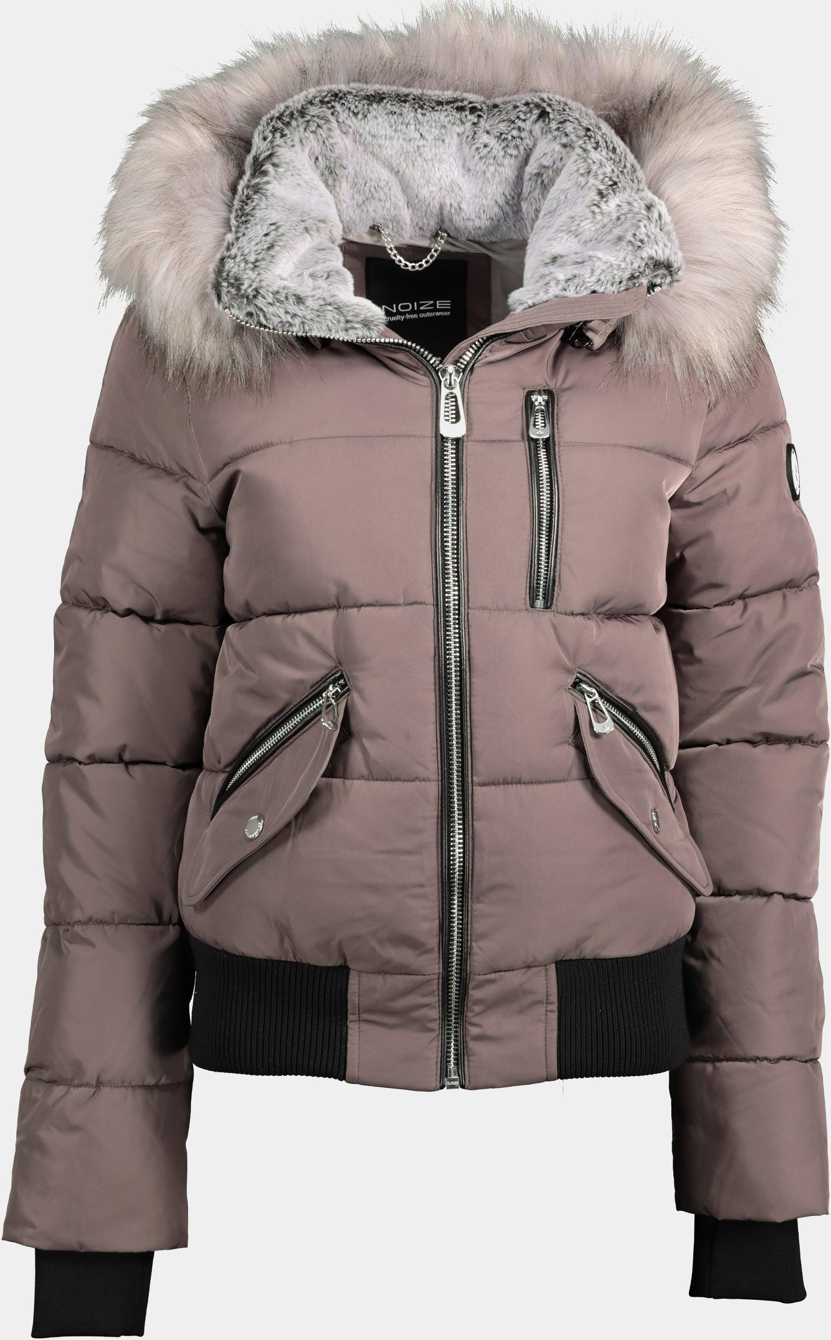 Noize Vic Short Bomber Jacket in Brown Lyst