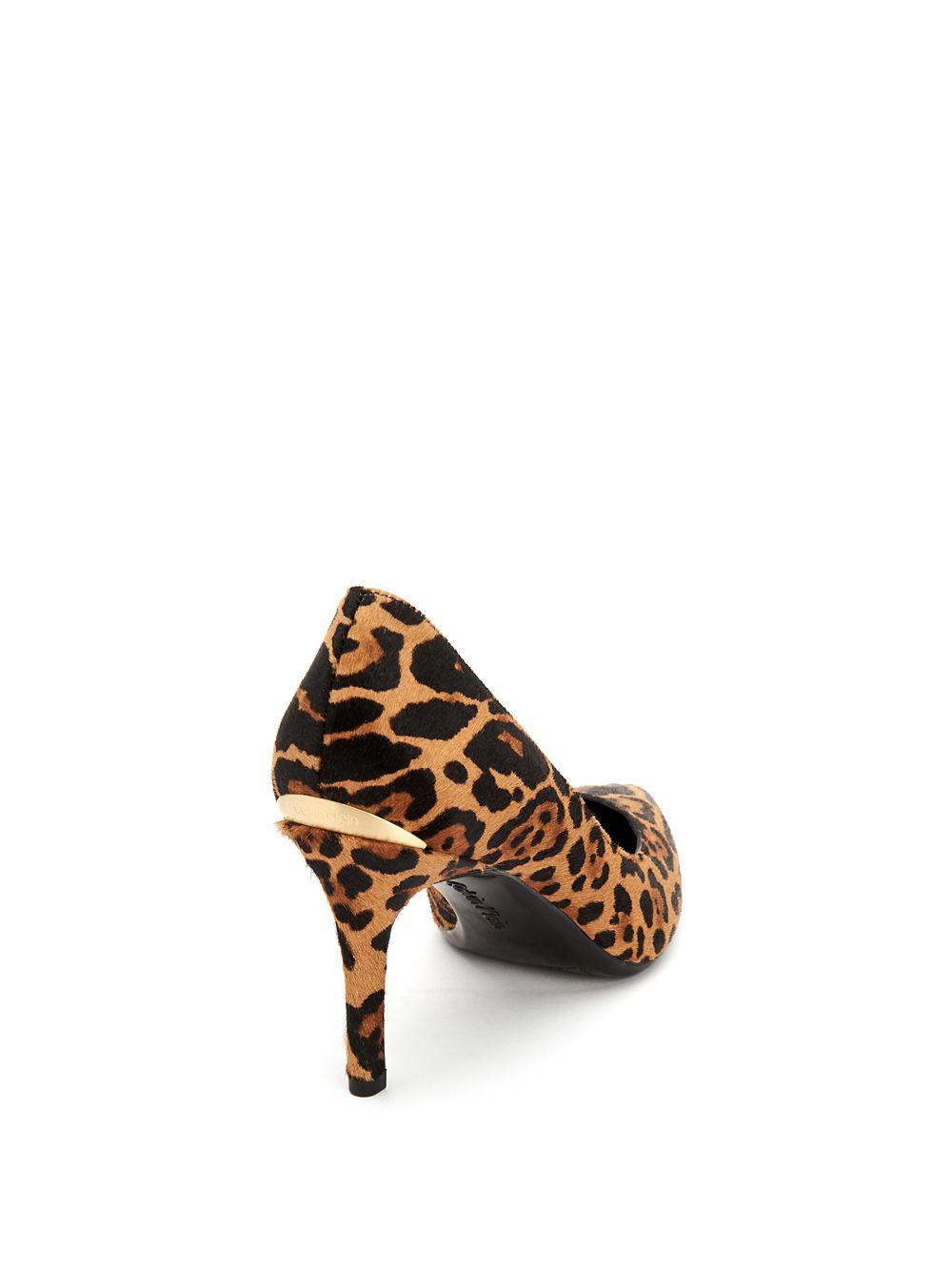 calvin klein leopard pumps