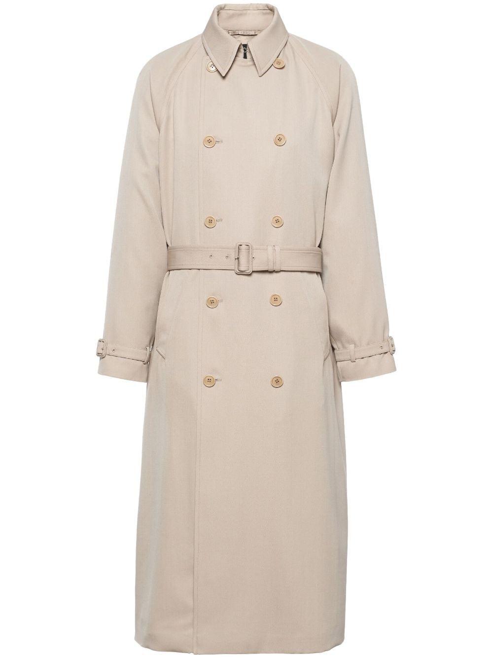 PRADA アイボリー トレンチコート Women's Prada Trench coats | Lyst
