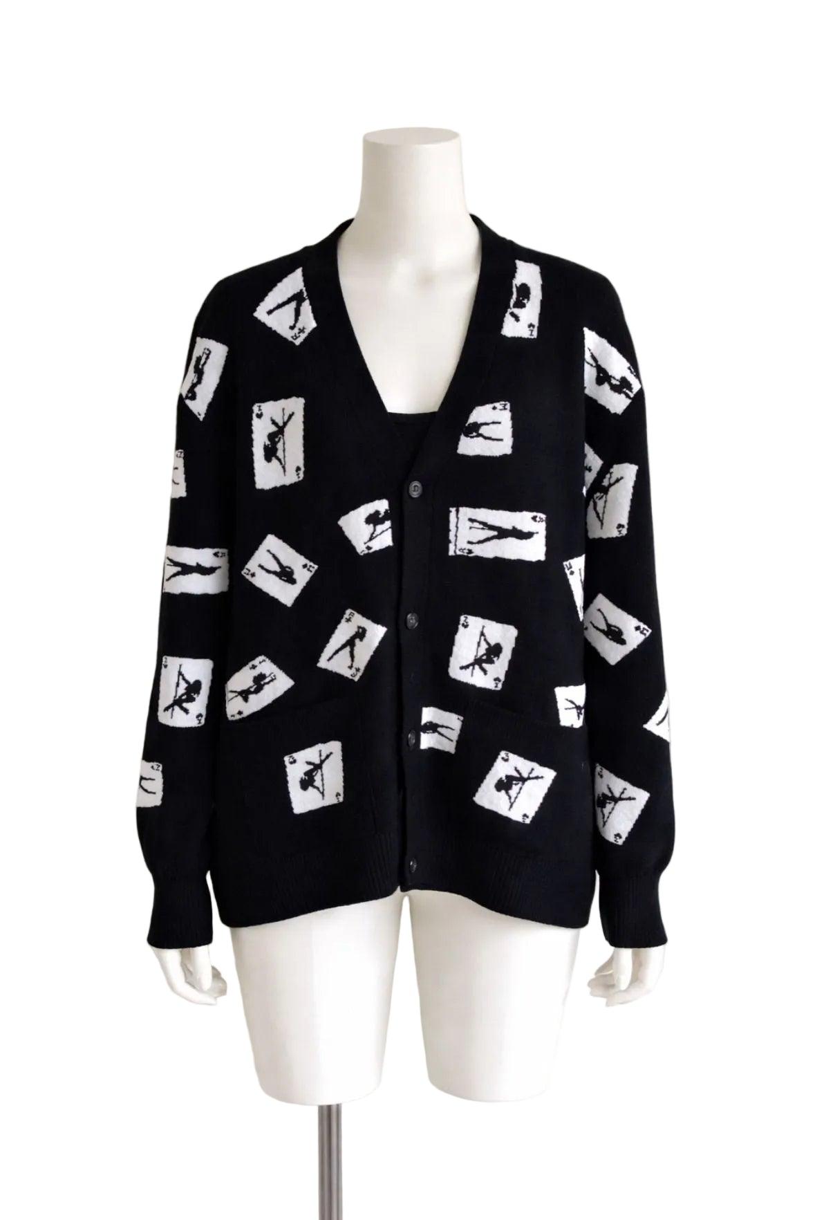 AMIRI カーディガン M ブラック/ホワイト Amiri Cardigans for Men | Online Sale up to 74% off | Lyst