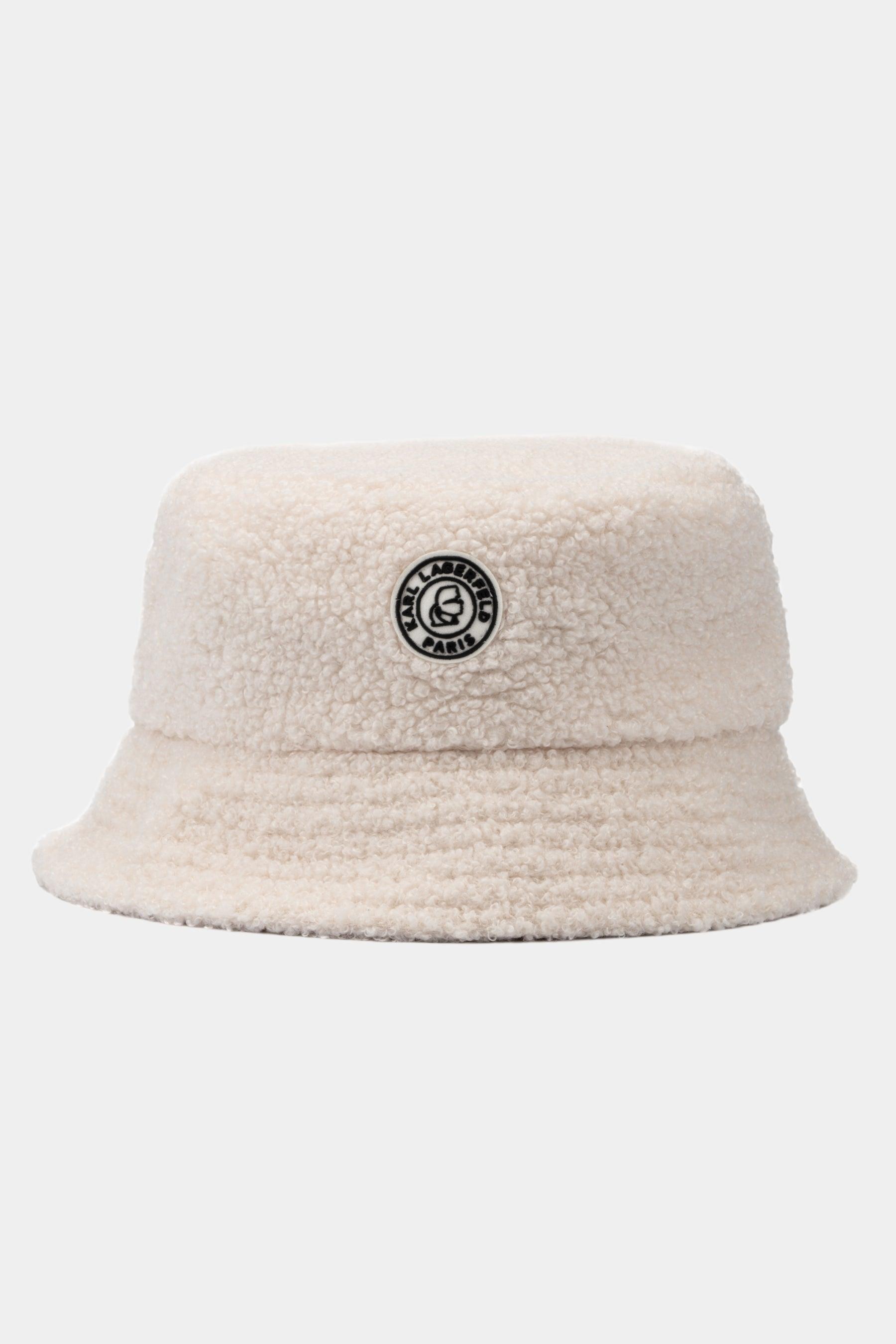 Karl Lagerfeld Sherpa Bucket Hat in Natural Lyst