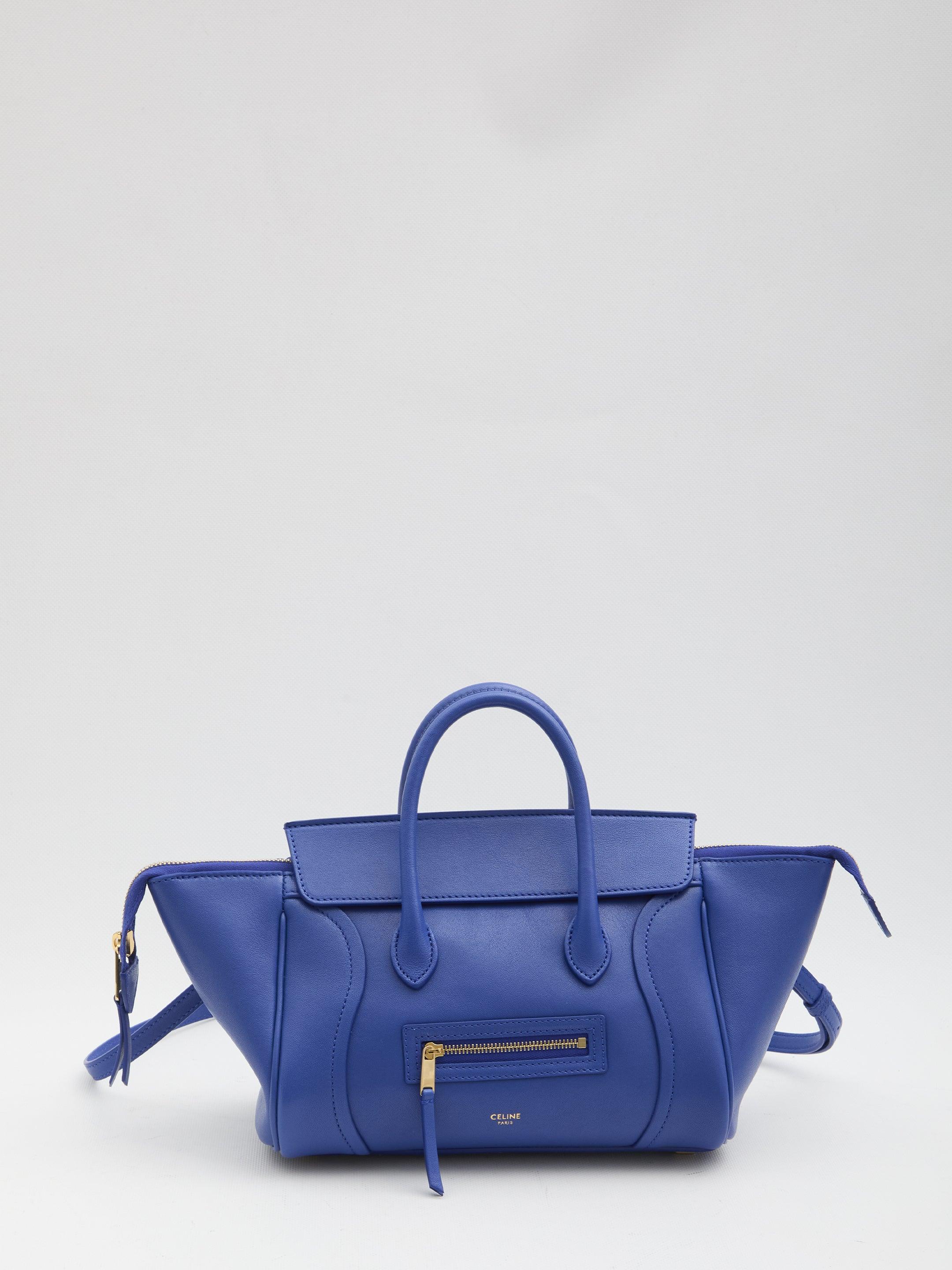 Celine New Luggage Small Bag in Blue | Lyst