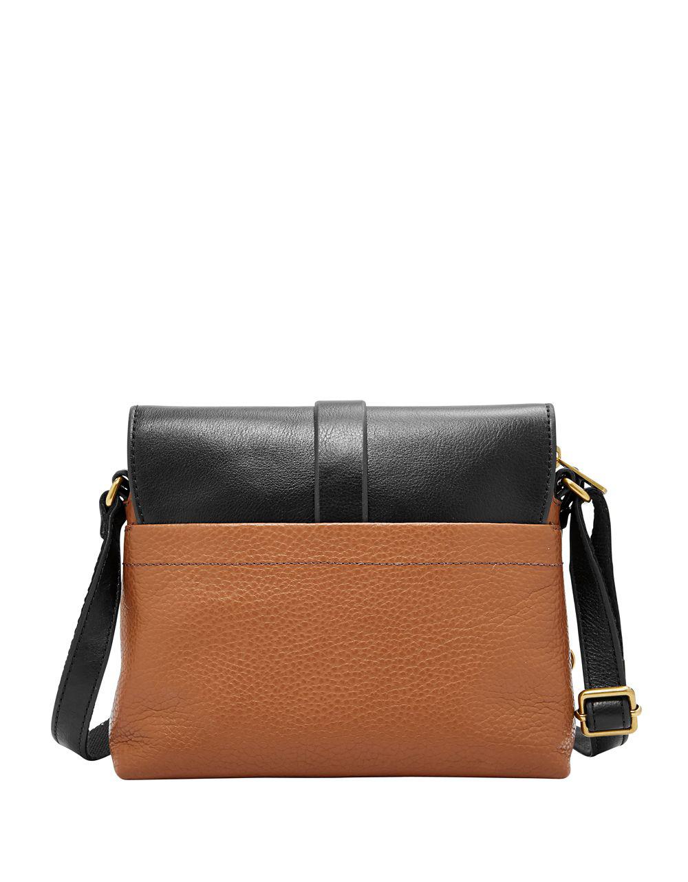 Fossil Kinley Striped Leather Crossbody Bag Literacy Basics