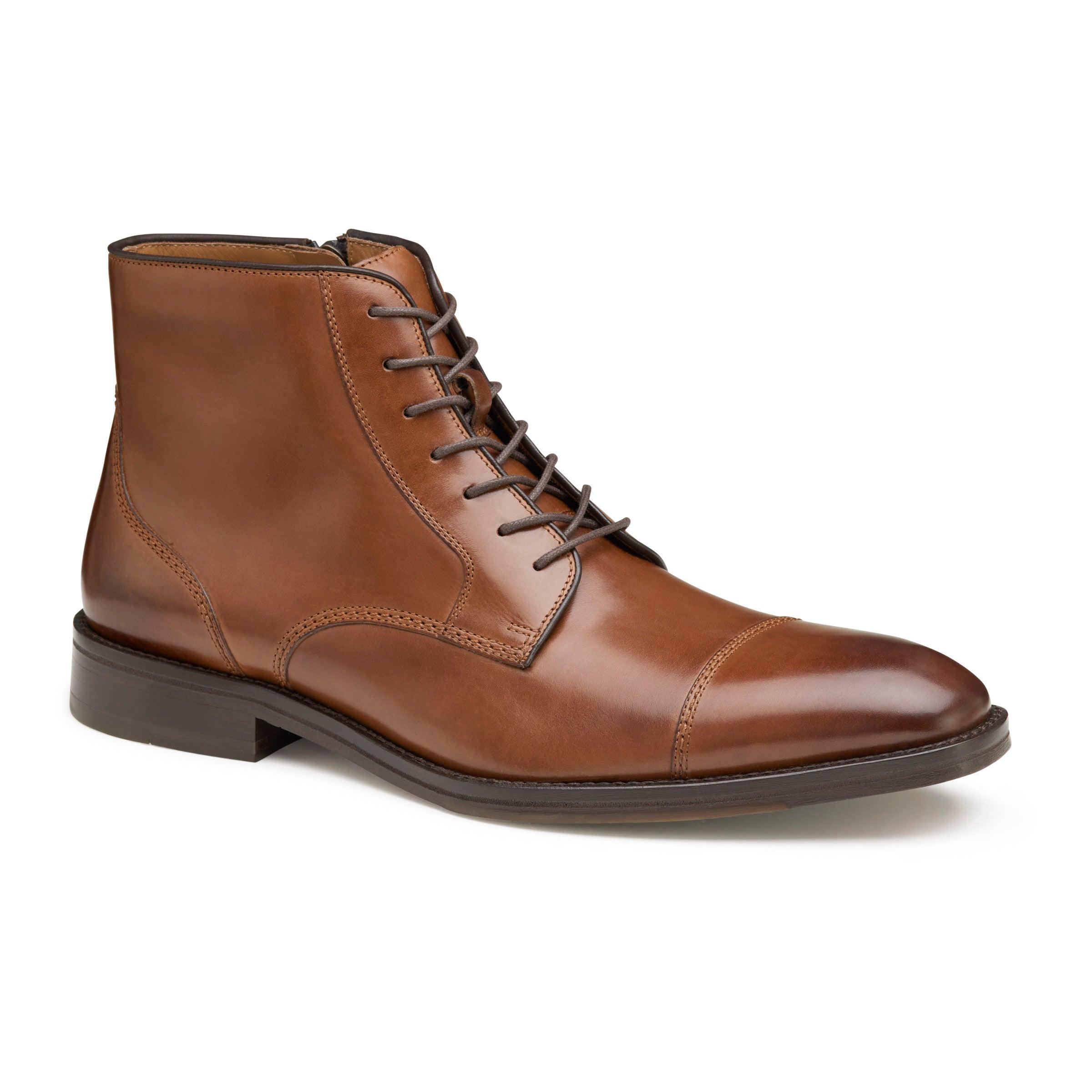 Johnston & Murphy Meade Cap Toe Zip Boot in Brown for Men Lyst