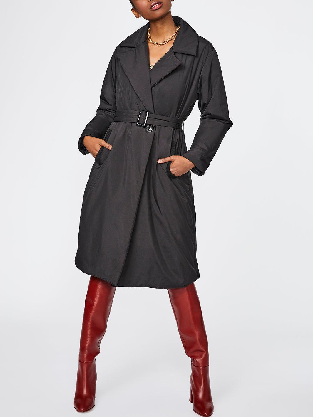 Bernardo Recycled Wrap Trench Coat in Black Lyst