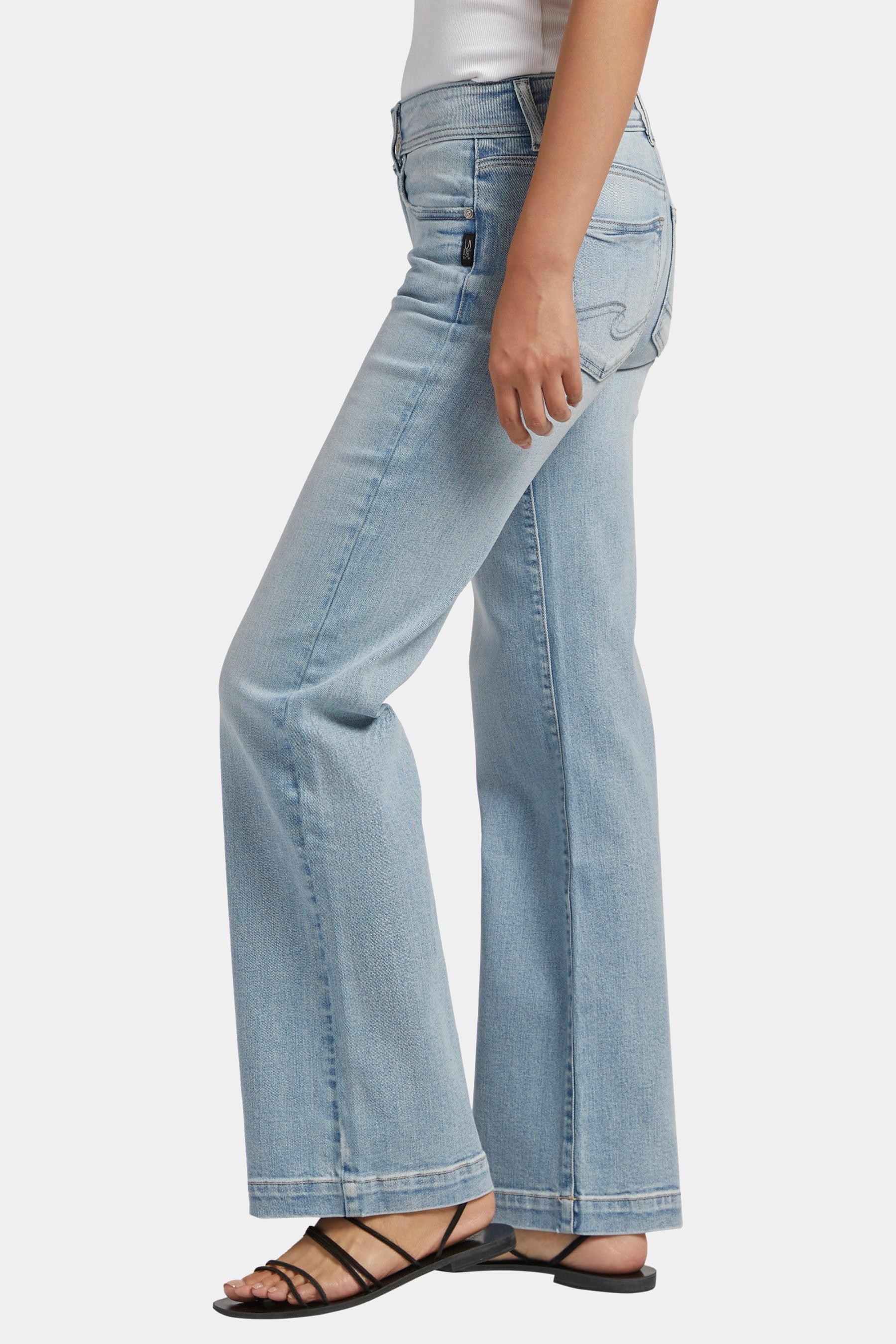 Silver Jeans Co. Mid-rise Trouser Leg Jeans in Blue | Lyst