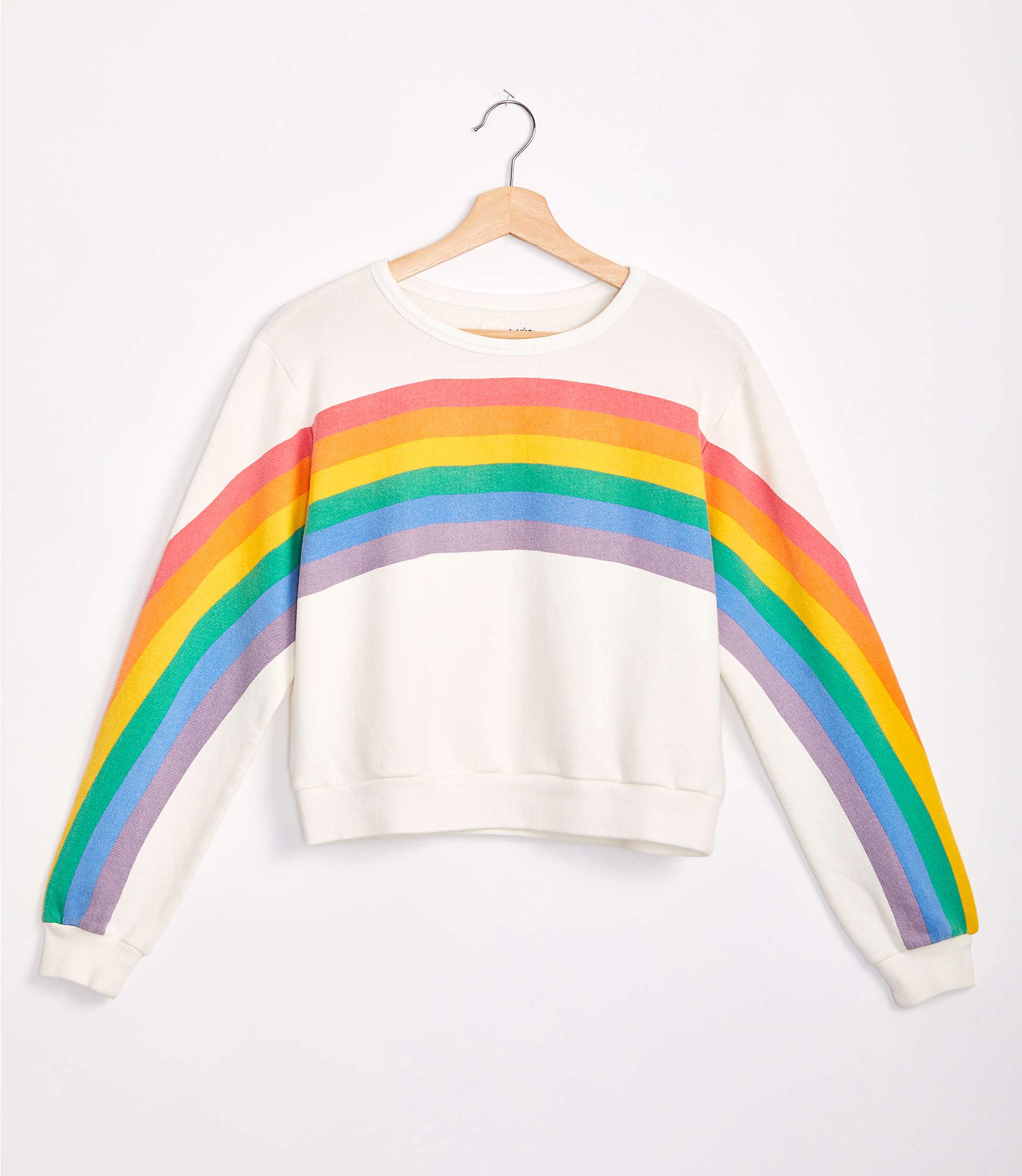 grey rainbow sweatshirt