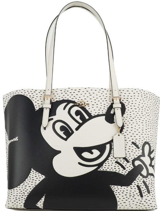 COACH (c6978) Mickey Mouse X Keith Haring Mollie Large Leather Shoulder  Tote Bag in Black | Lyst
