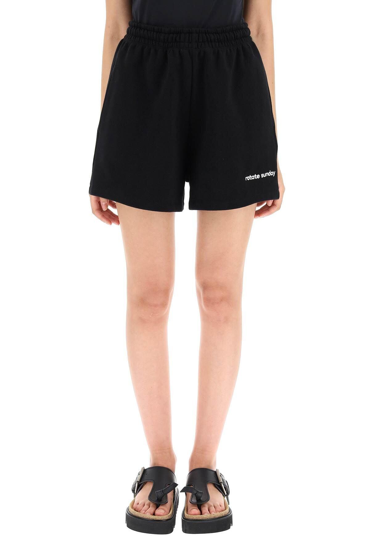 ROTATE BIRGER CHRISTENSEN Roda Shorts With Sunday Embroidery in Black | Lyst