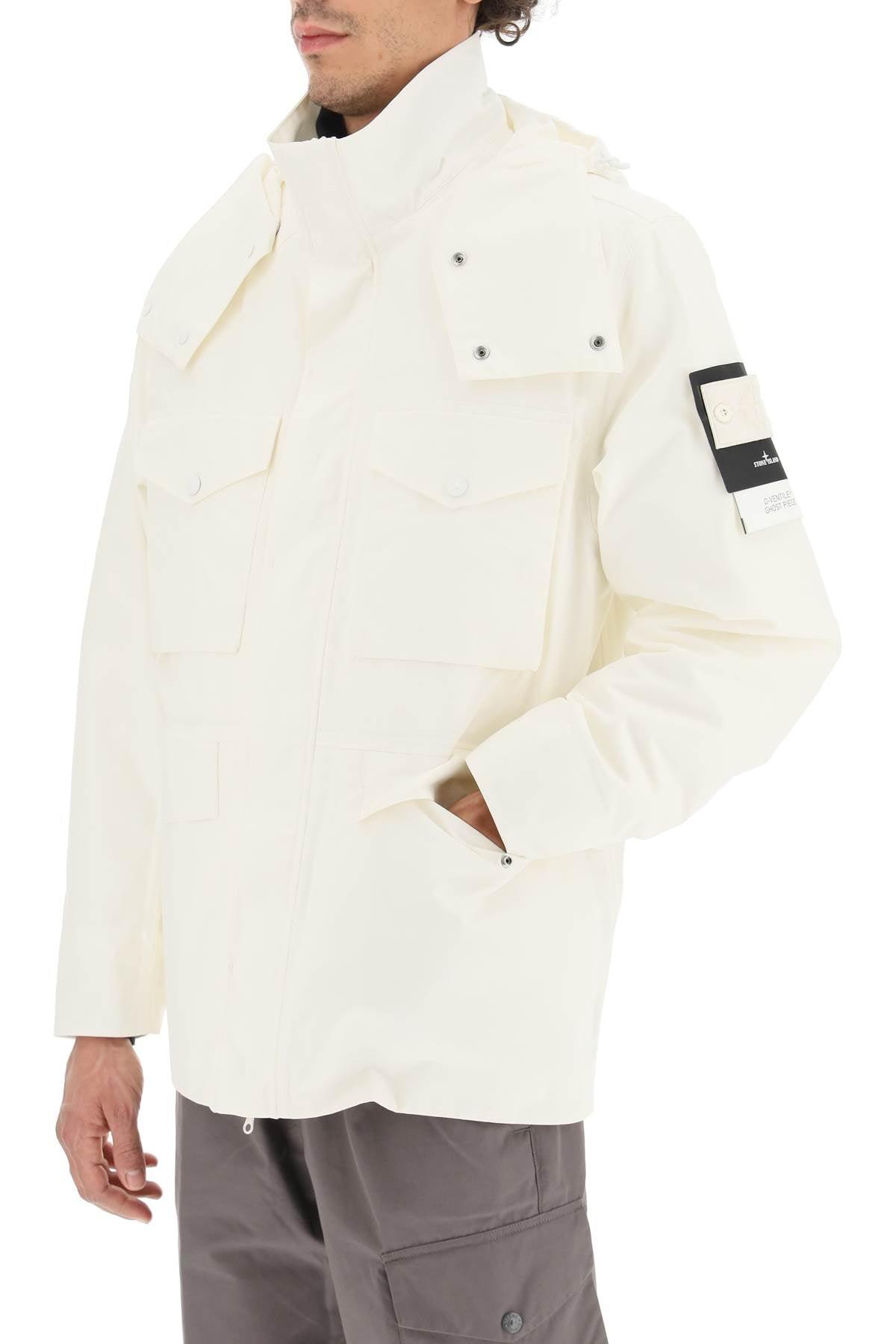 Stone Island Ghost Piece Jacket in White for Men | Lyst