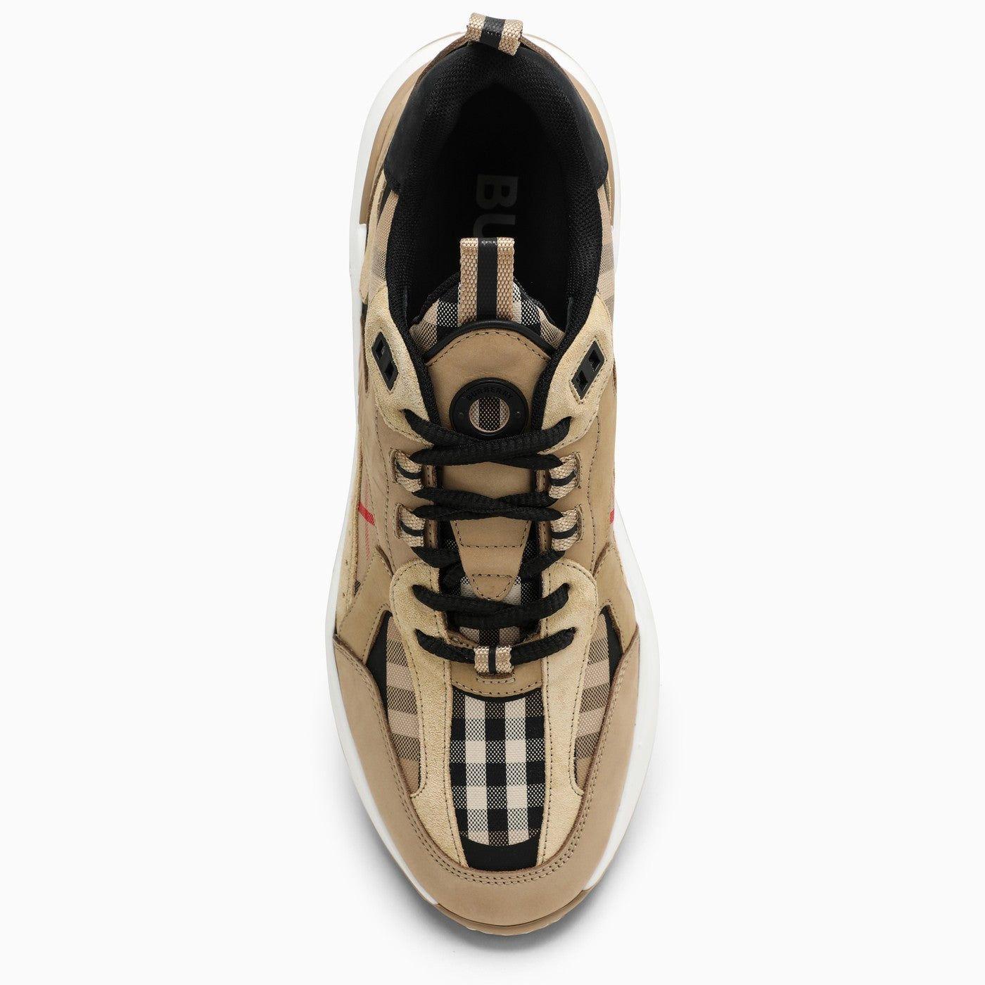 Burberry Sean Check Print Sneakers in Natural for Men Lyst