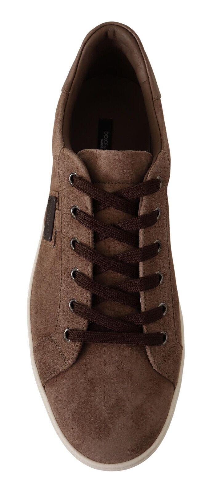 Dolce & Gabbana Brown Suede Leather Sneakers Shoes in Black for Men | Lyst  UK