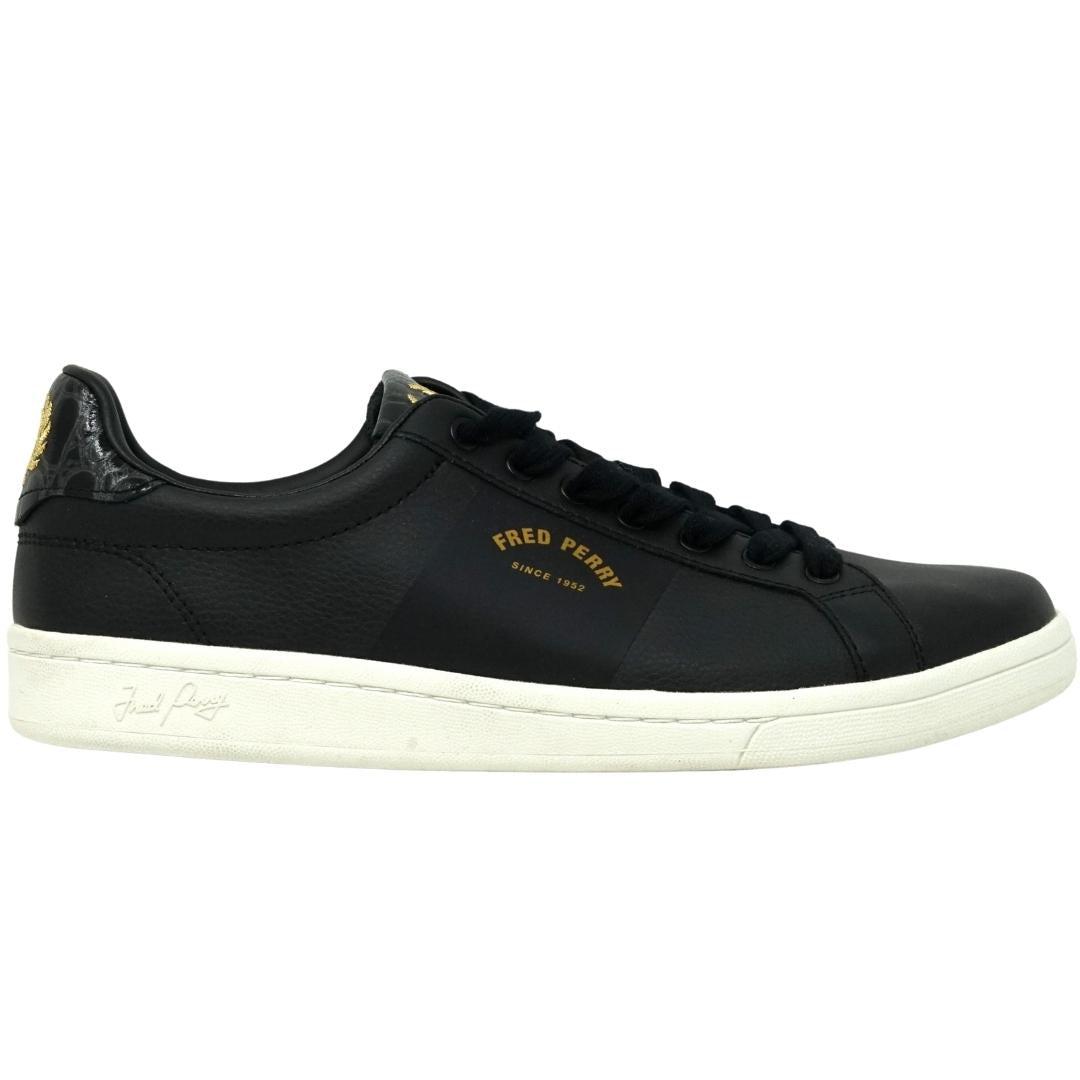 Fred Perry B1271 102 Black Leather Trainers for Men | Lyst