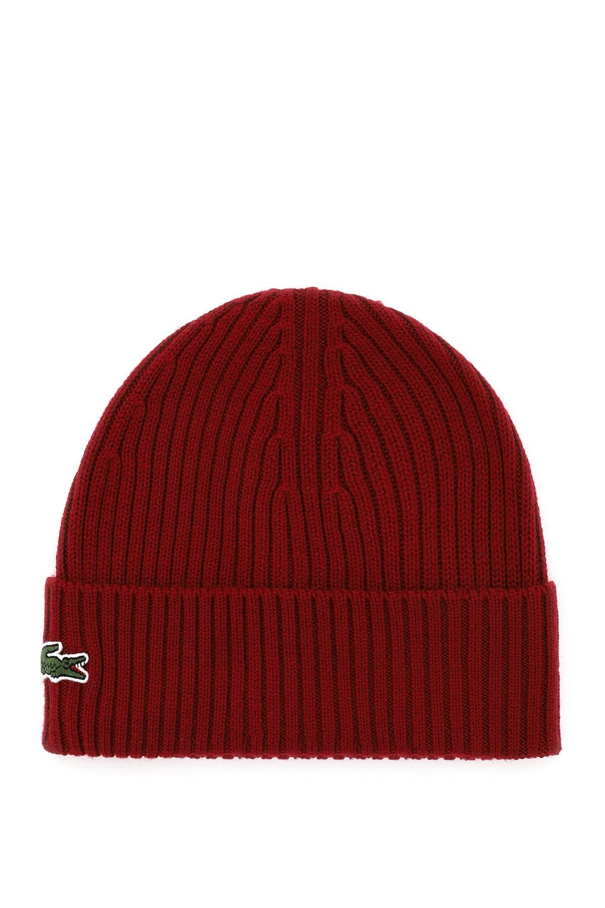 Lacoste Wool Beanie Hat in Red for Men | Lyst