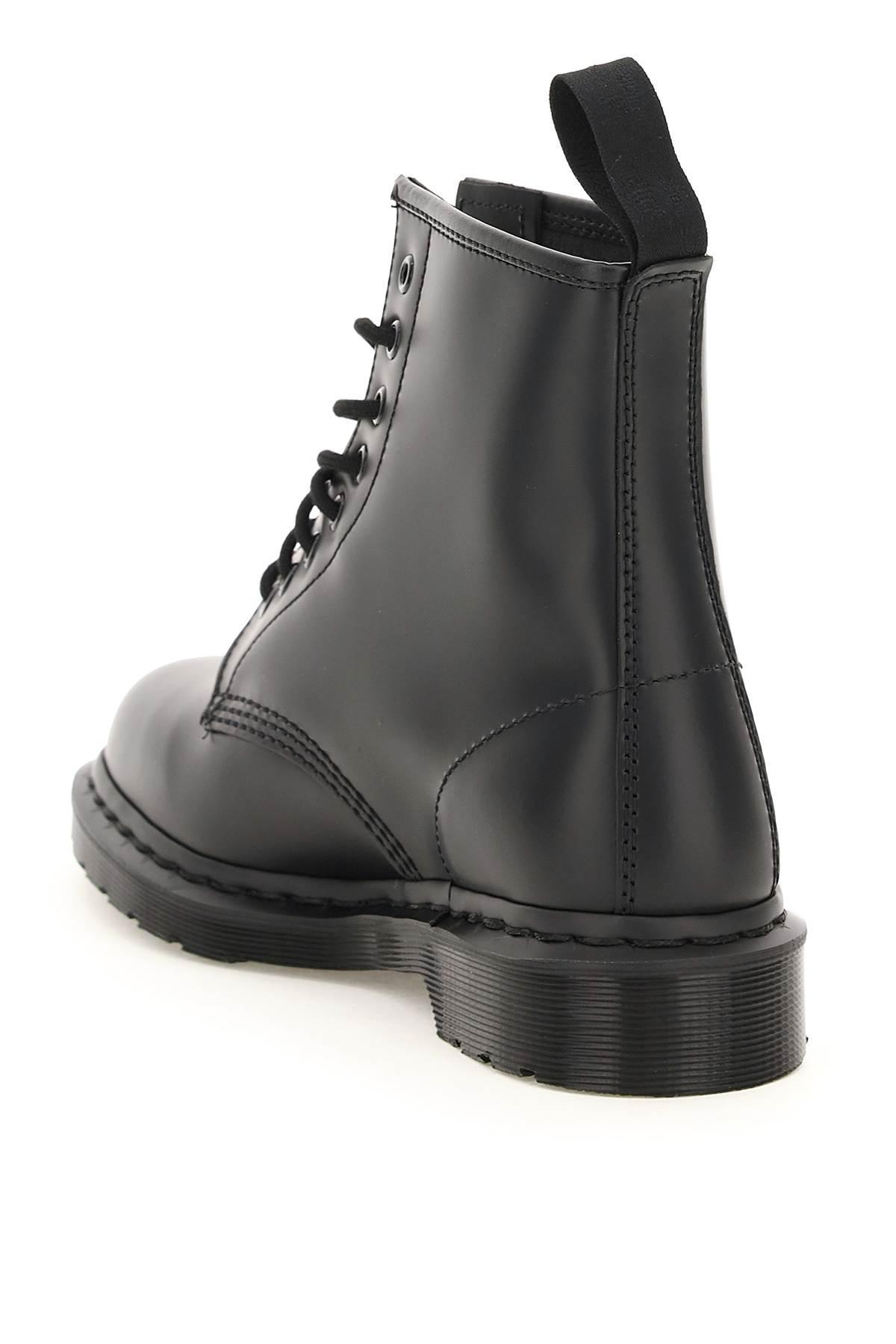 Dr. Martens 1460 Mono Smooth Lace Up Combat Boots in Black | Lyst