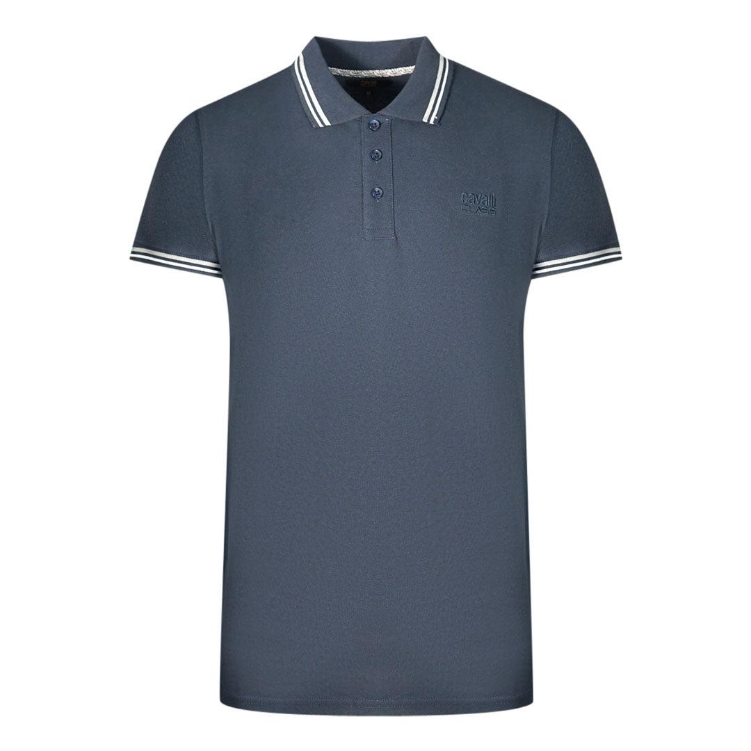 Class Roberto Cavalli Qxt64s Kb002 04926 Navy Blue Polo Shirt for Men ...