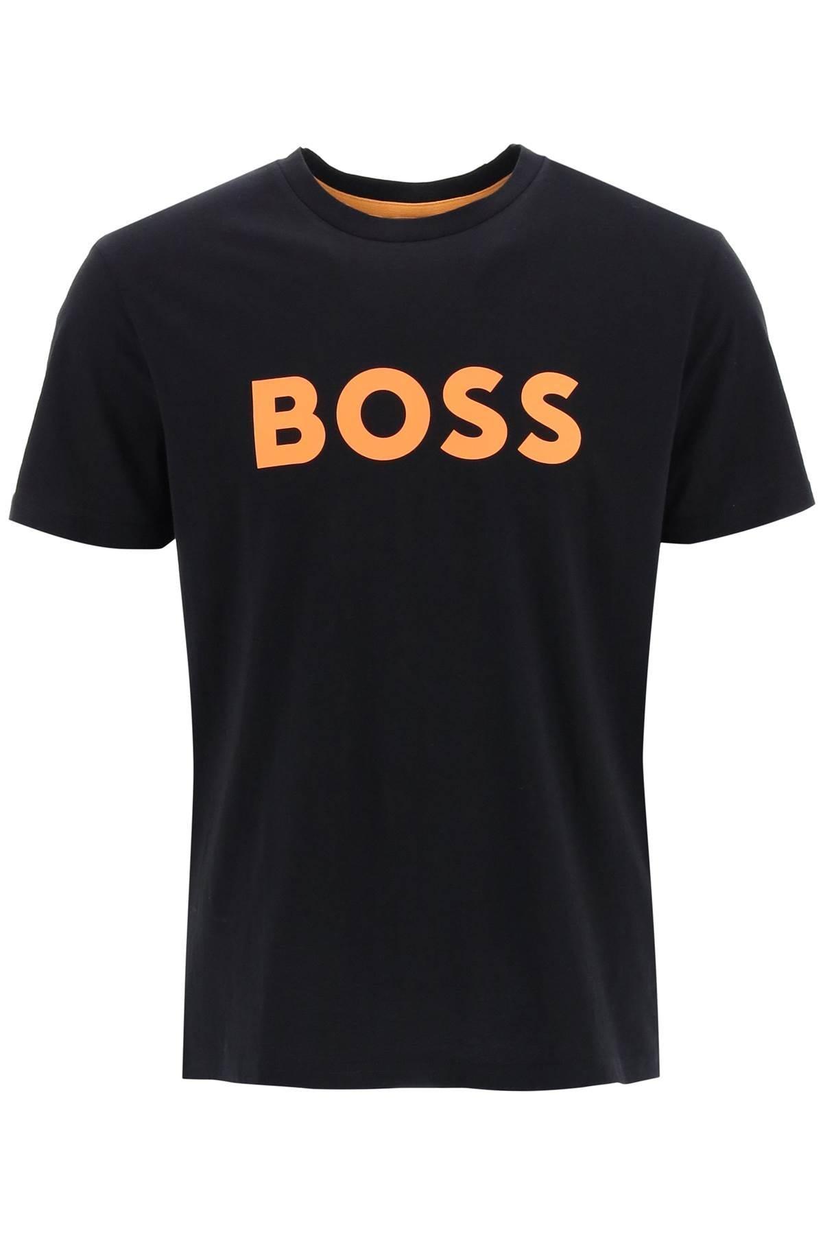 BOSS by HUGO BOSS Logo Print T Shirt in Black for Men | Lyst