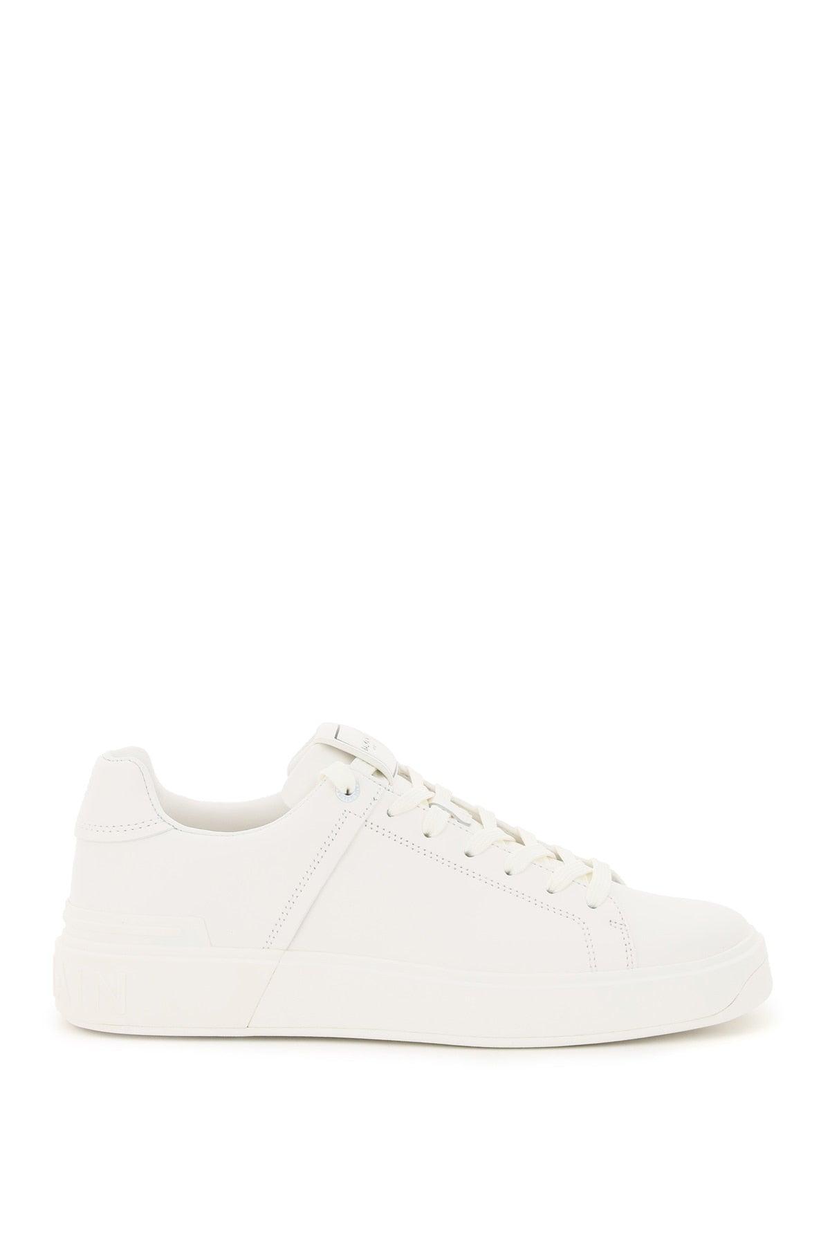 Balmain Leather B Court Sneakers in White for Men | Lyst