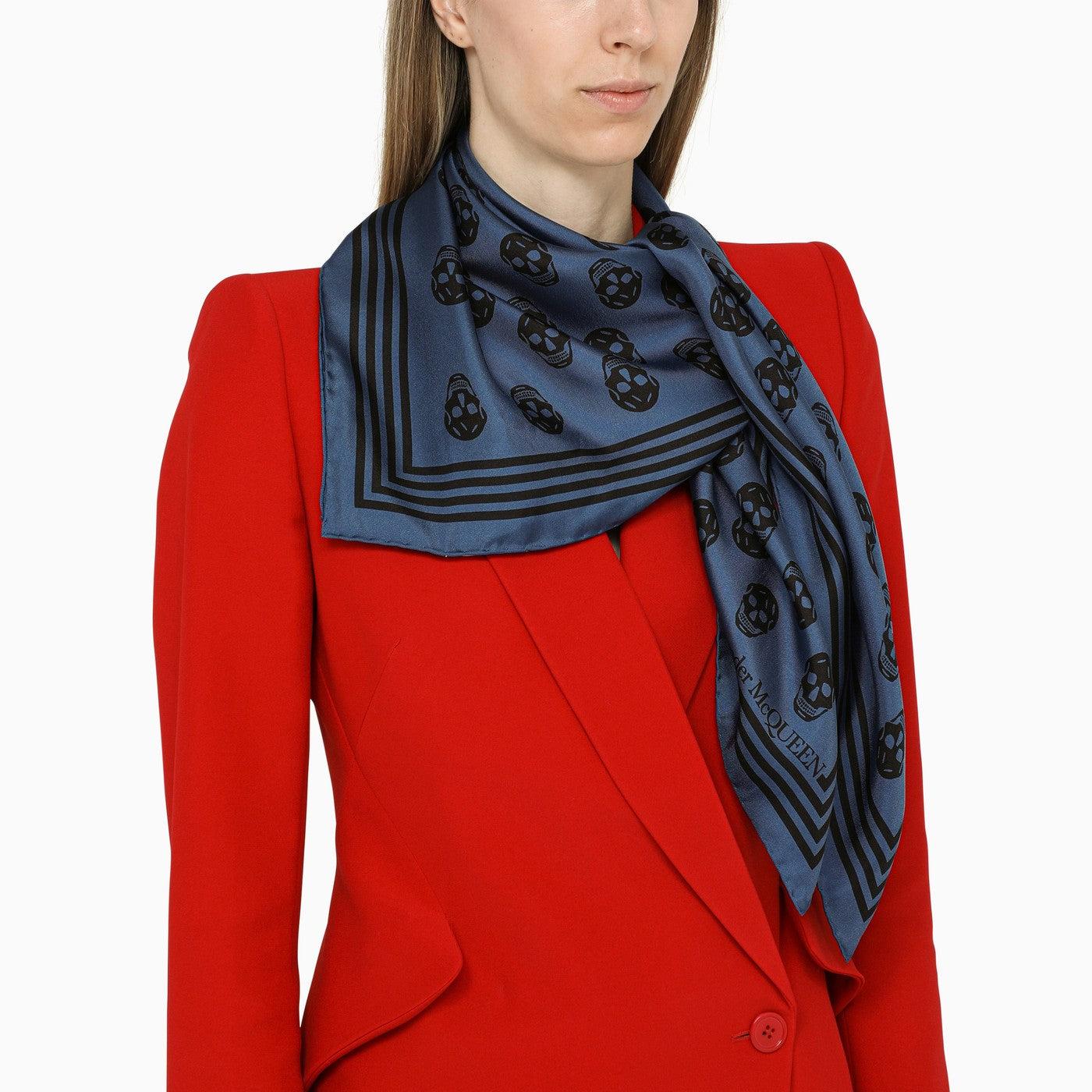 Alexander McQueen Alexander Mc Queen Petroleum Foulard In Silk