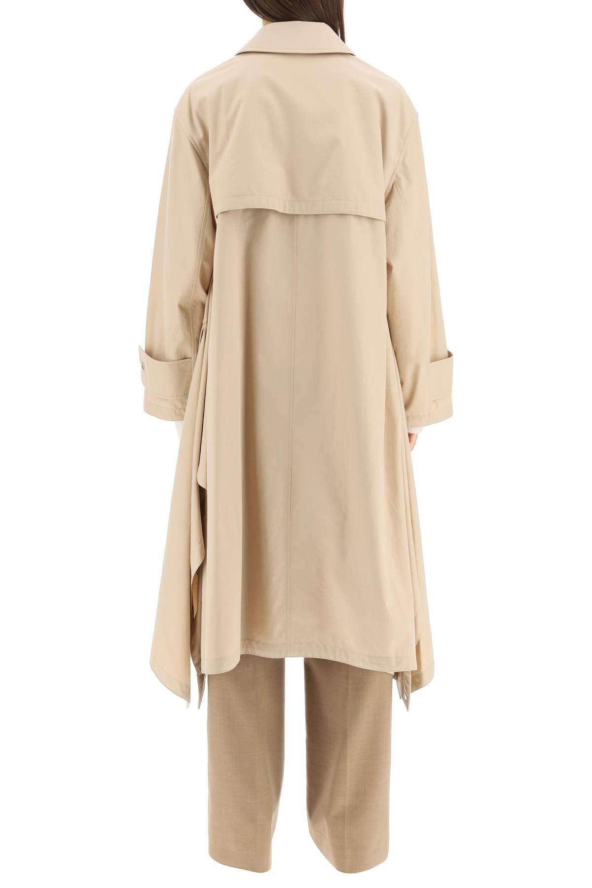 Burberry Oversized Gabardine Trench Coat With Draping in Natural | Lyst