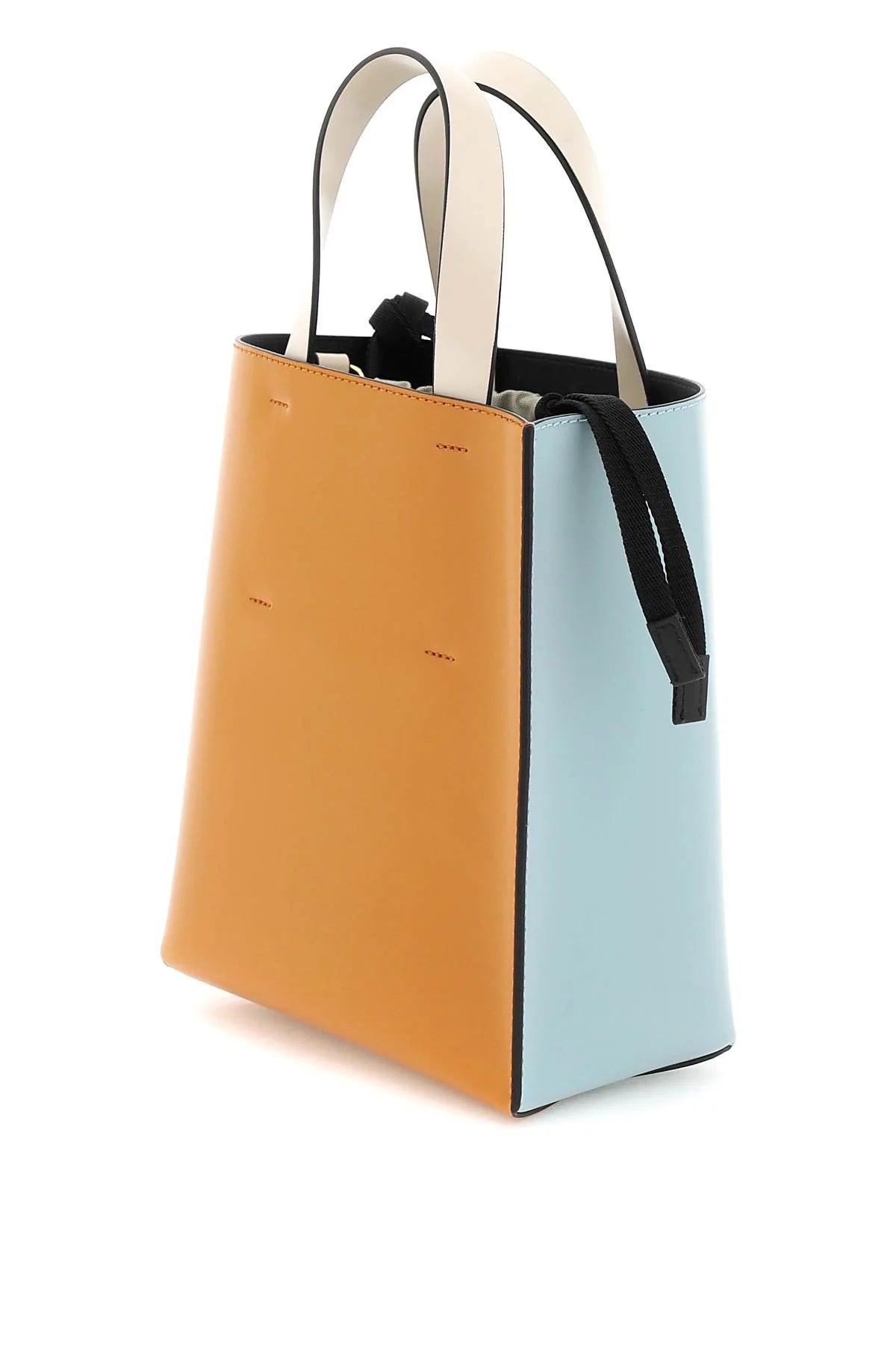 Marni Small 'museo' Tote Bag With Pouch in Blue | Lyst