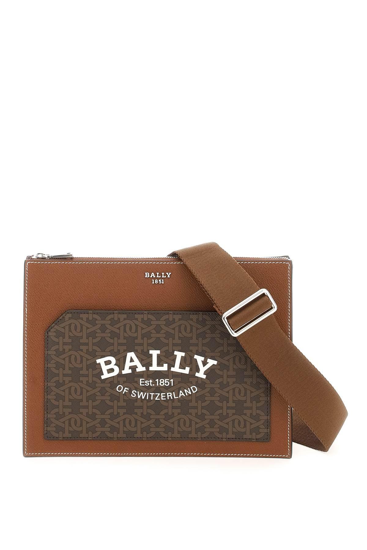 Bally Logoed Crossbody Bag in Brown for Men | Lyst